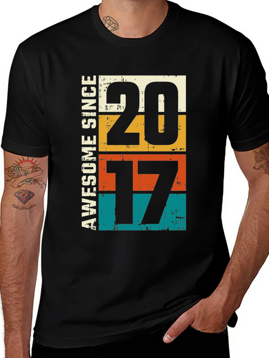 Awesome Since 2017 Graphic Tee - Birthday Gift