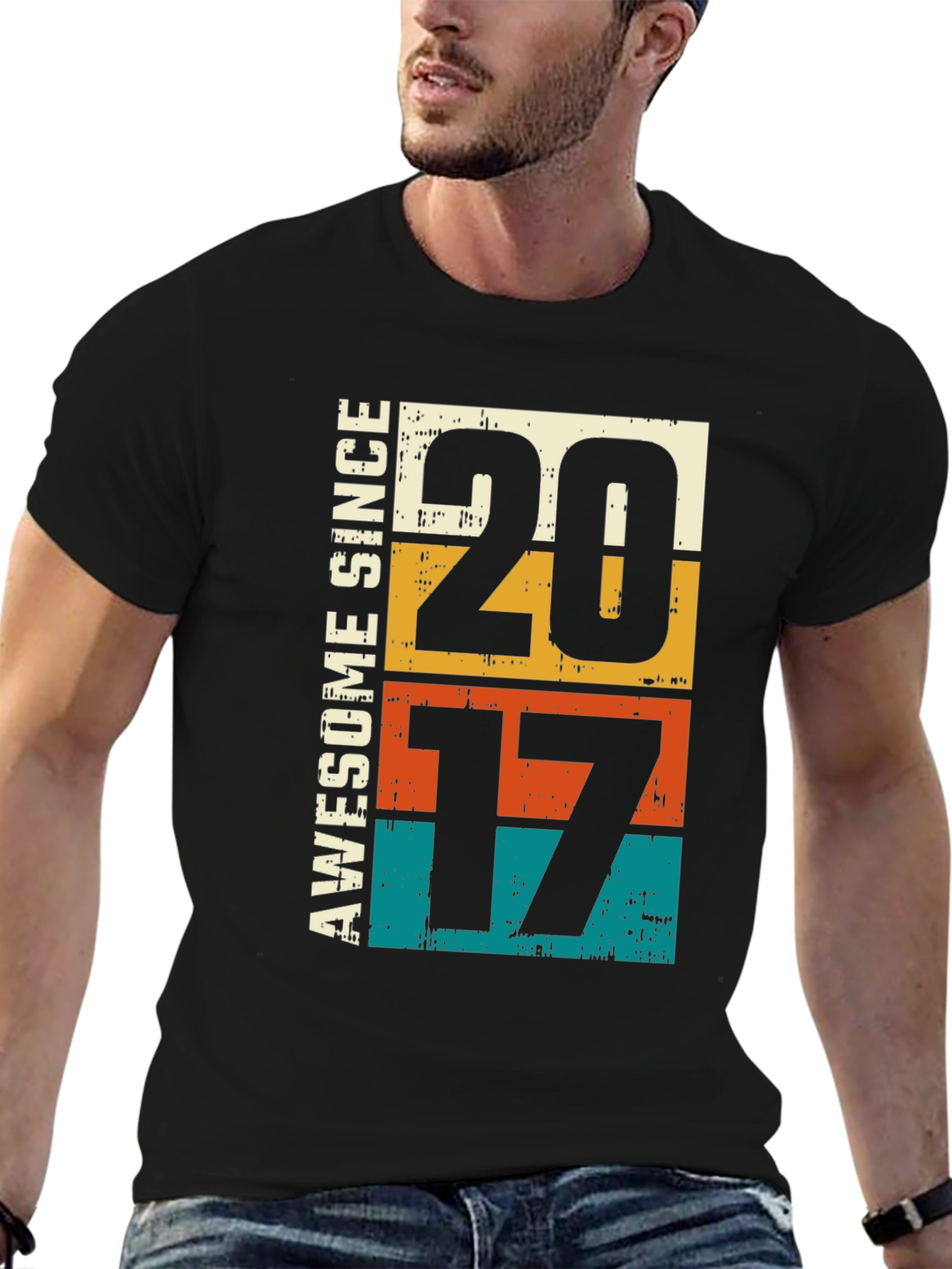Awesome Since 2017 Graphic Tee - Birthday Gift