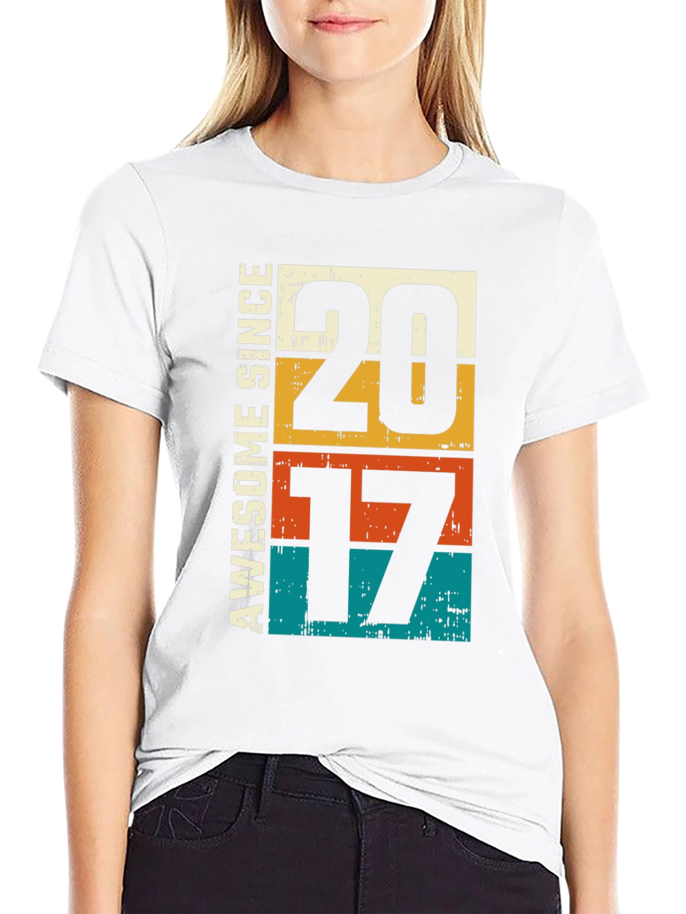 Awesome Since 2017 Graphic Tee - Birthday Gift