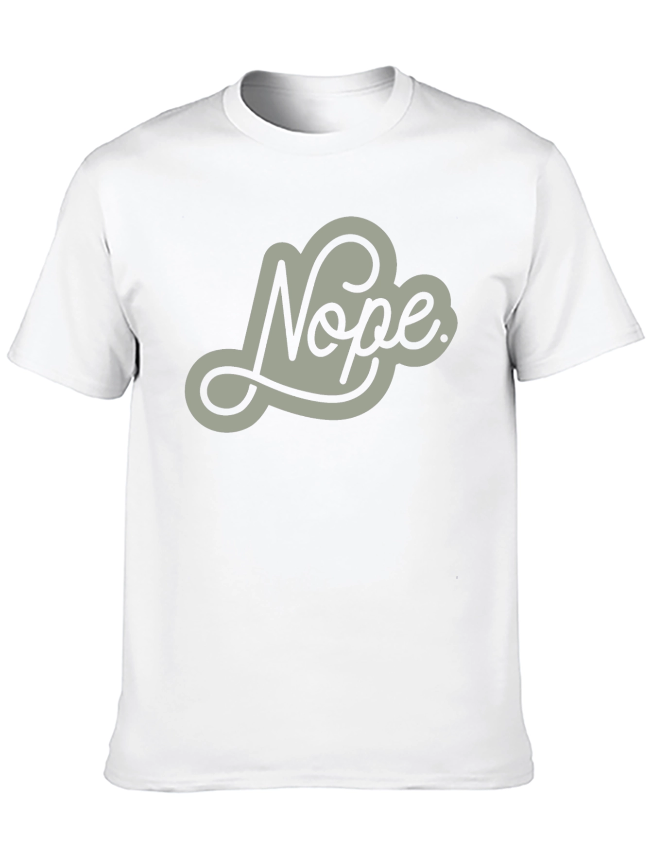 Nope Graphic Tee - Mens Casual Crew Neck T-Shirt