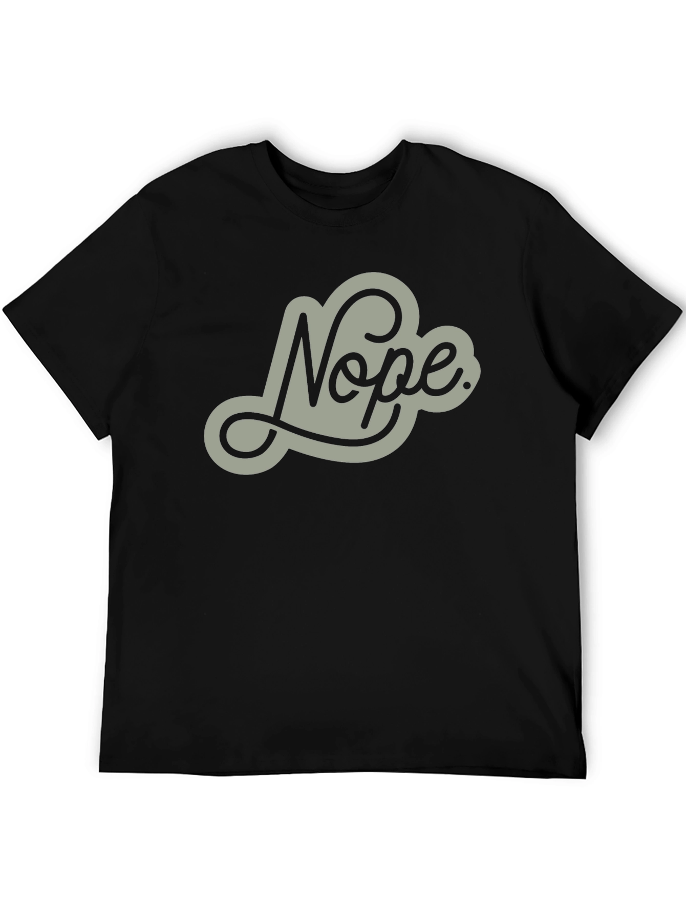 Nope Graphic Tee - Mens Casual Crew Neck T-Shirt