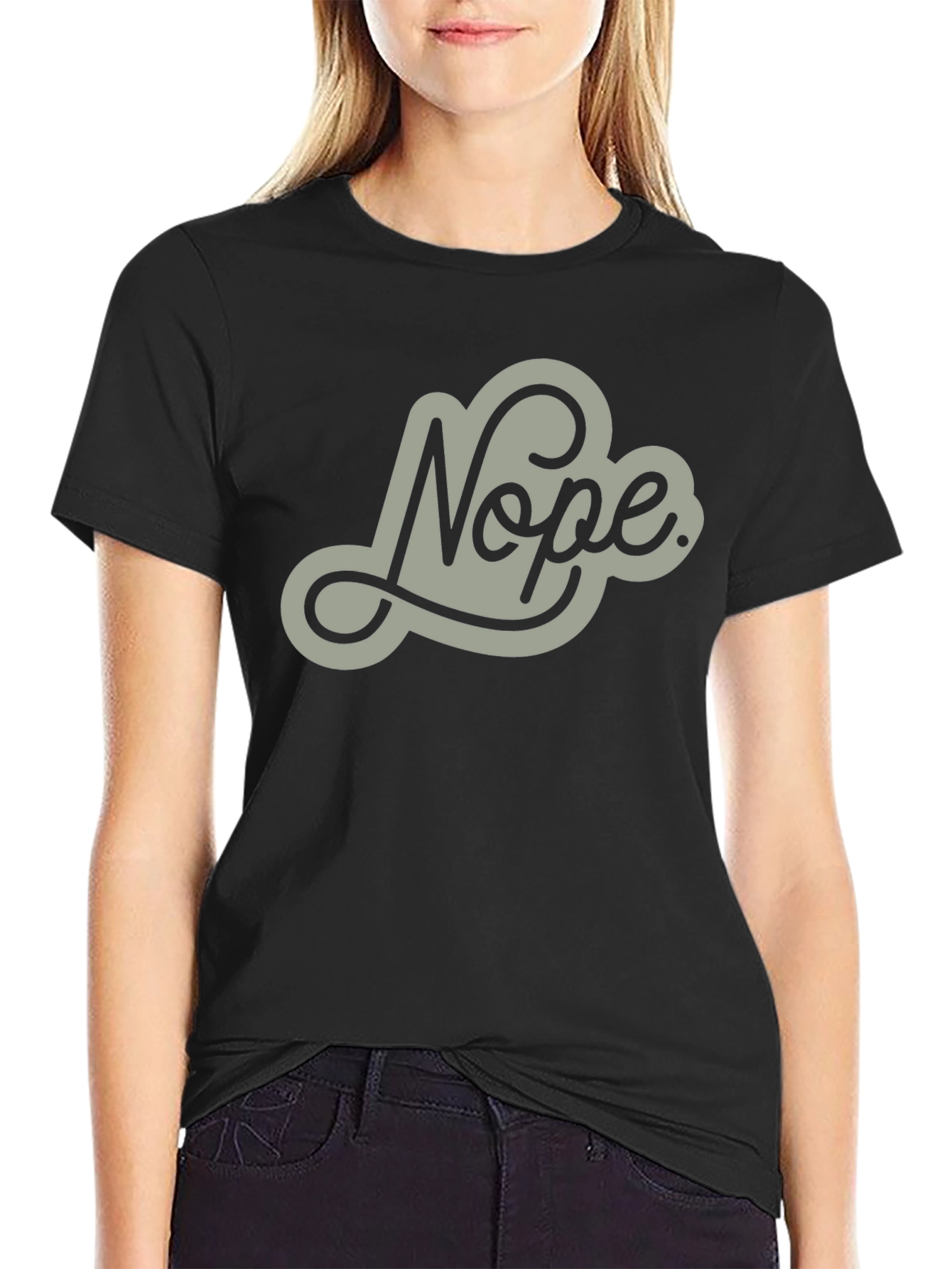 Nope Graphic Tee - Mens Casual Crew Neck T-Shirt