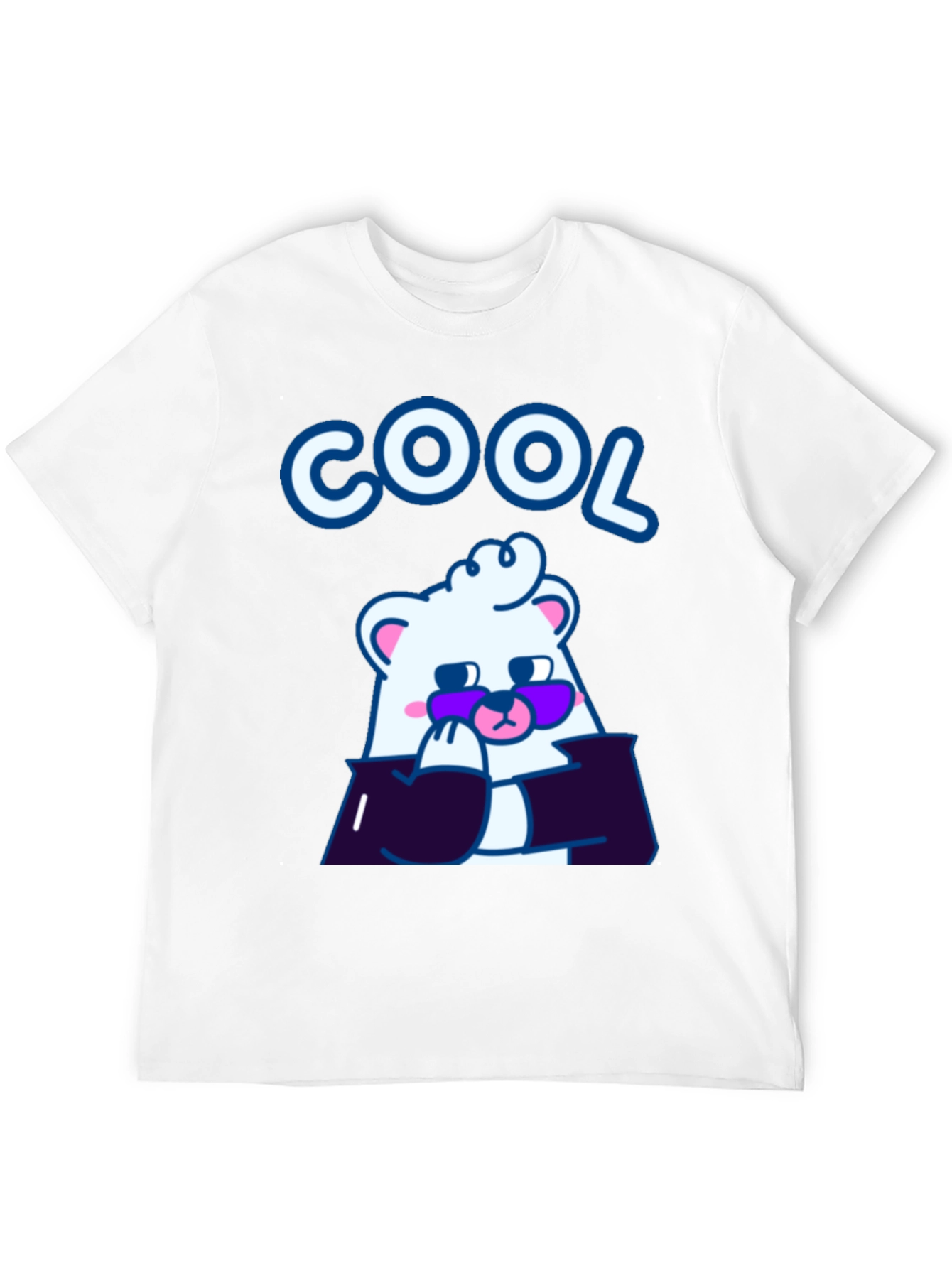 Cool Bear Graphic Tee - Stylish Black Cotton T-Shirt
