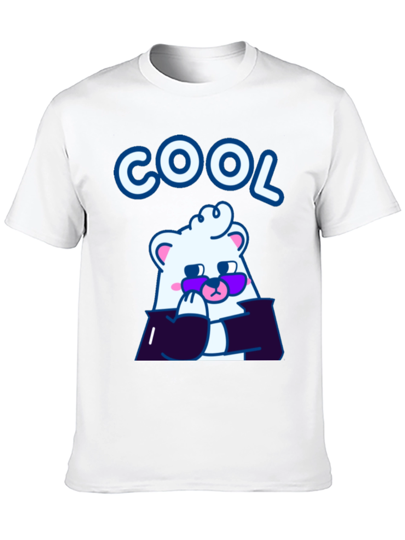 Cool Bear Graphic Tee - Stylish Black Cotton T-Shirt