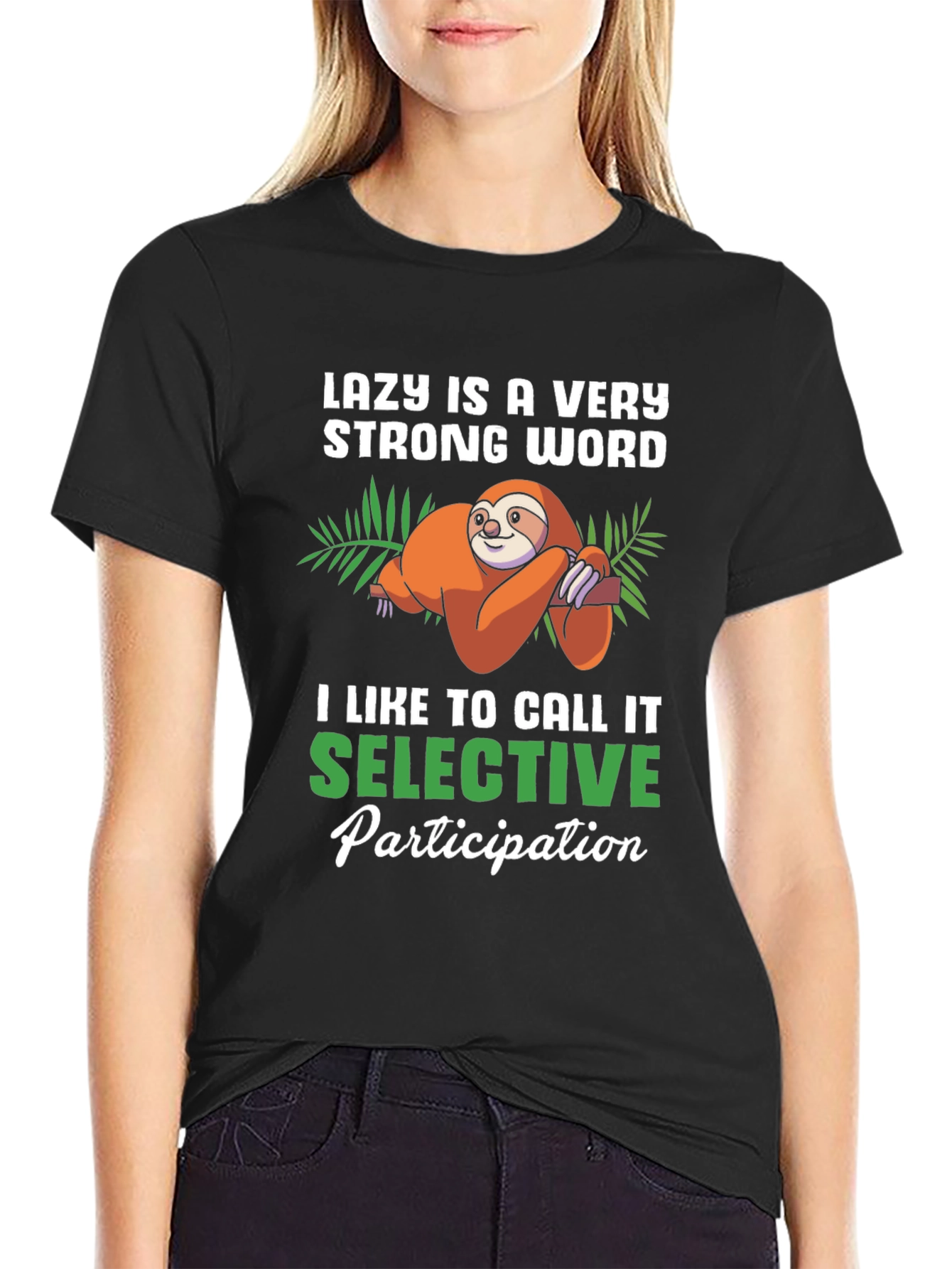Funny Sloth Lazy Selective Participation T-Shirt