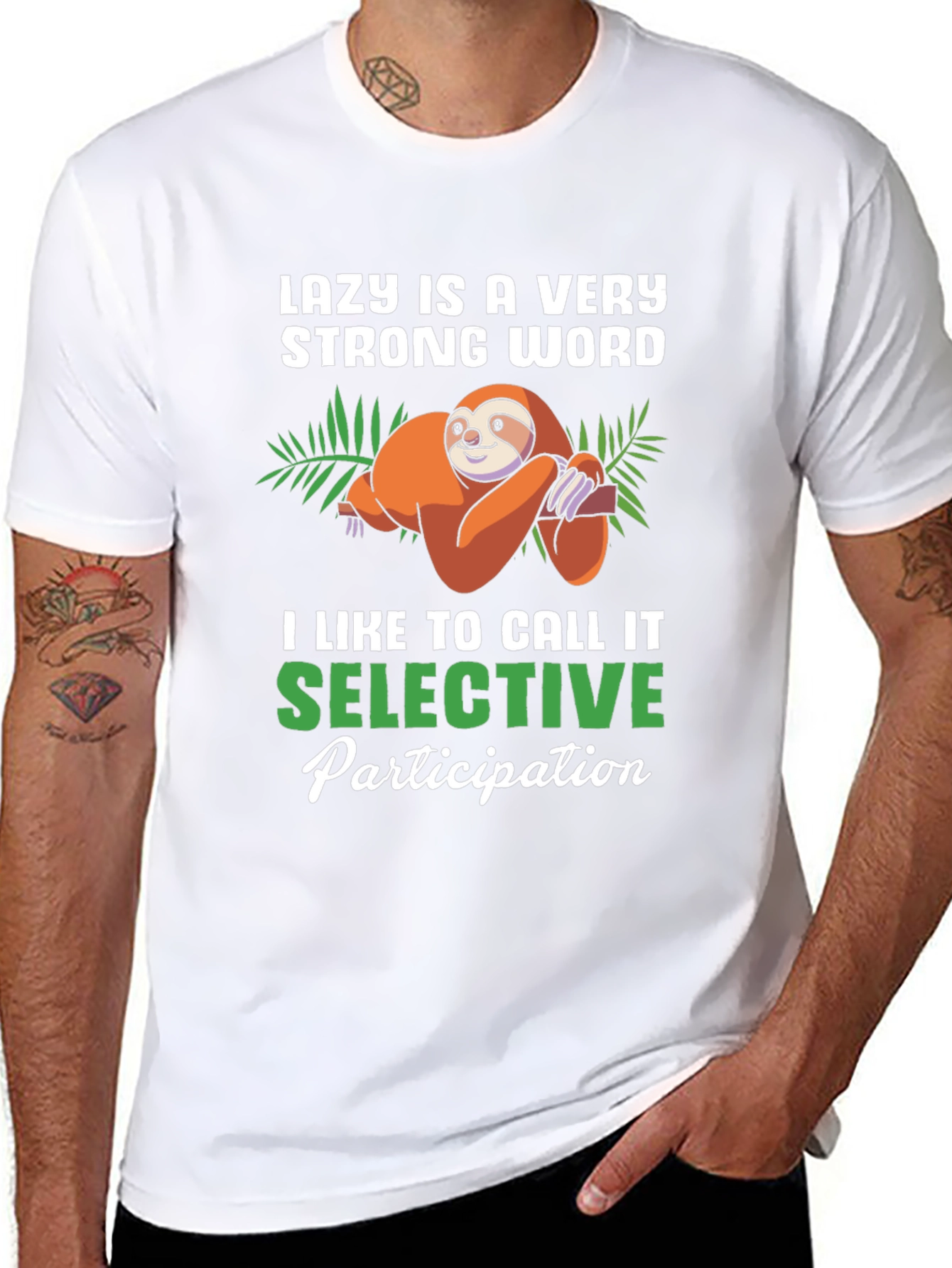 Funny Sloth Lazy Selective Participation T-Shirt