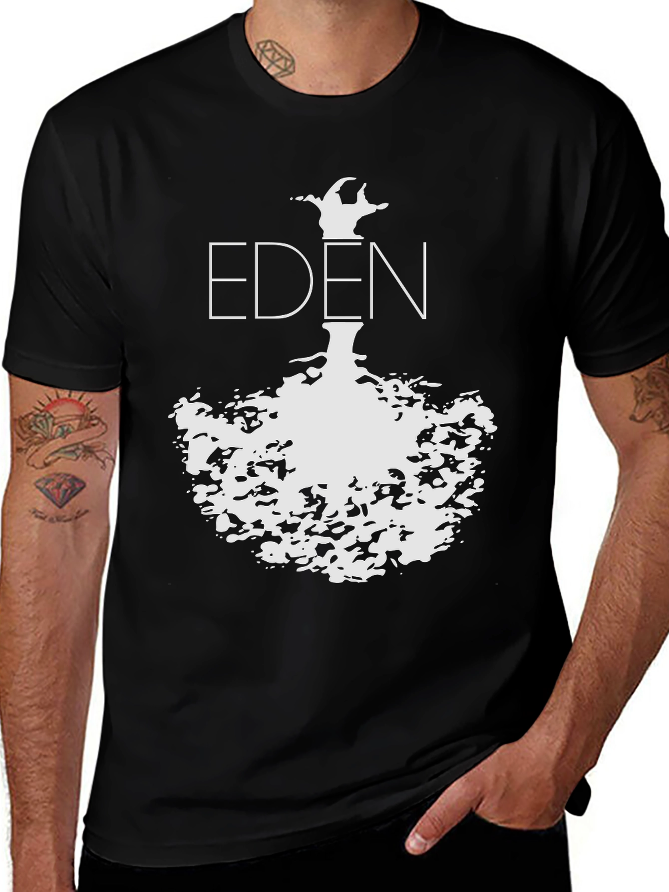 EDEN Graphic Print Black T-Shirt