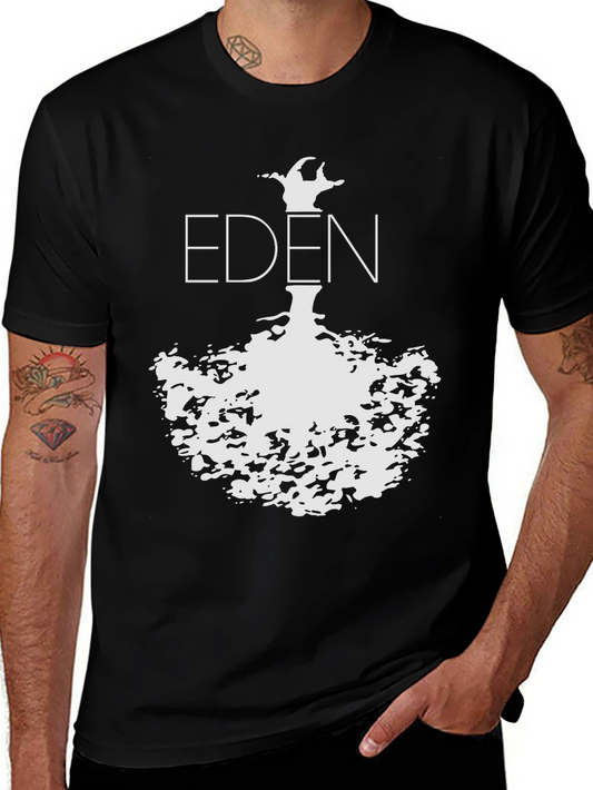 EDEN Graphic Print Black T-Shirt