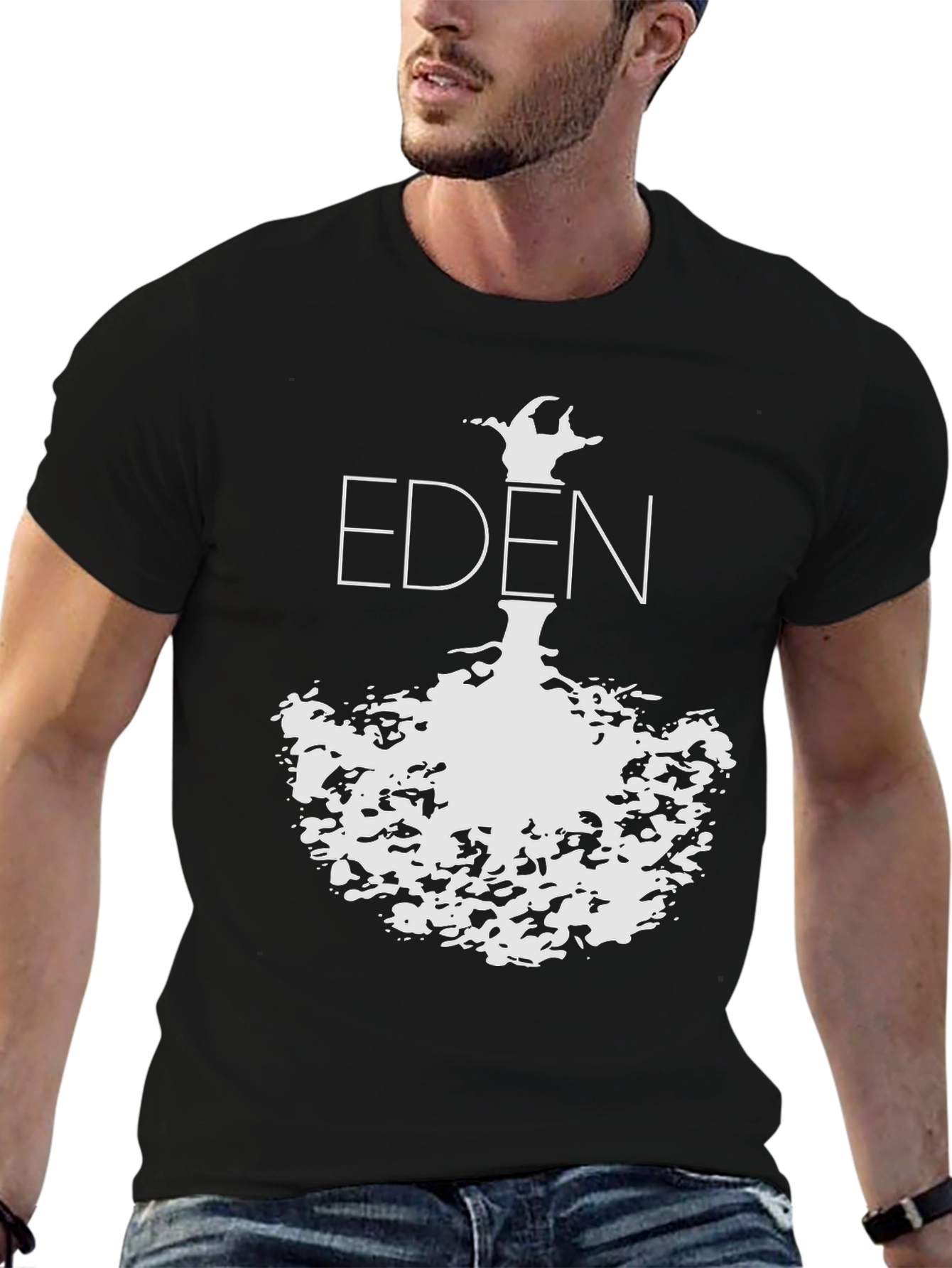 EDEN Graphic Print Black T-Shirt