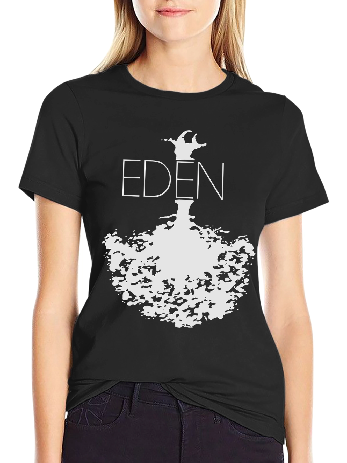 EDEN Graphic Print Black T-Shirt