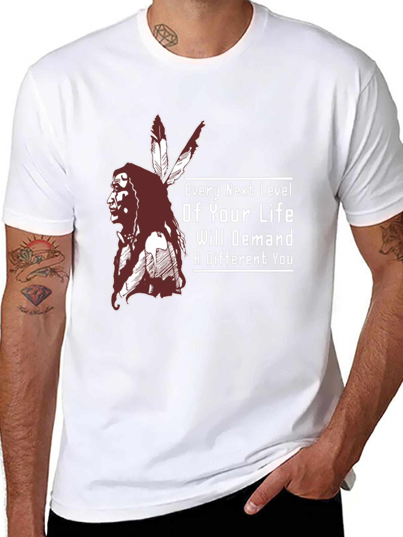 Inspirational T-Shirt: Native American Chief Design