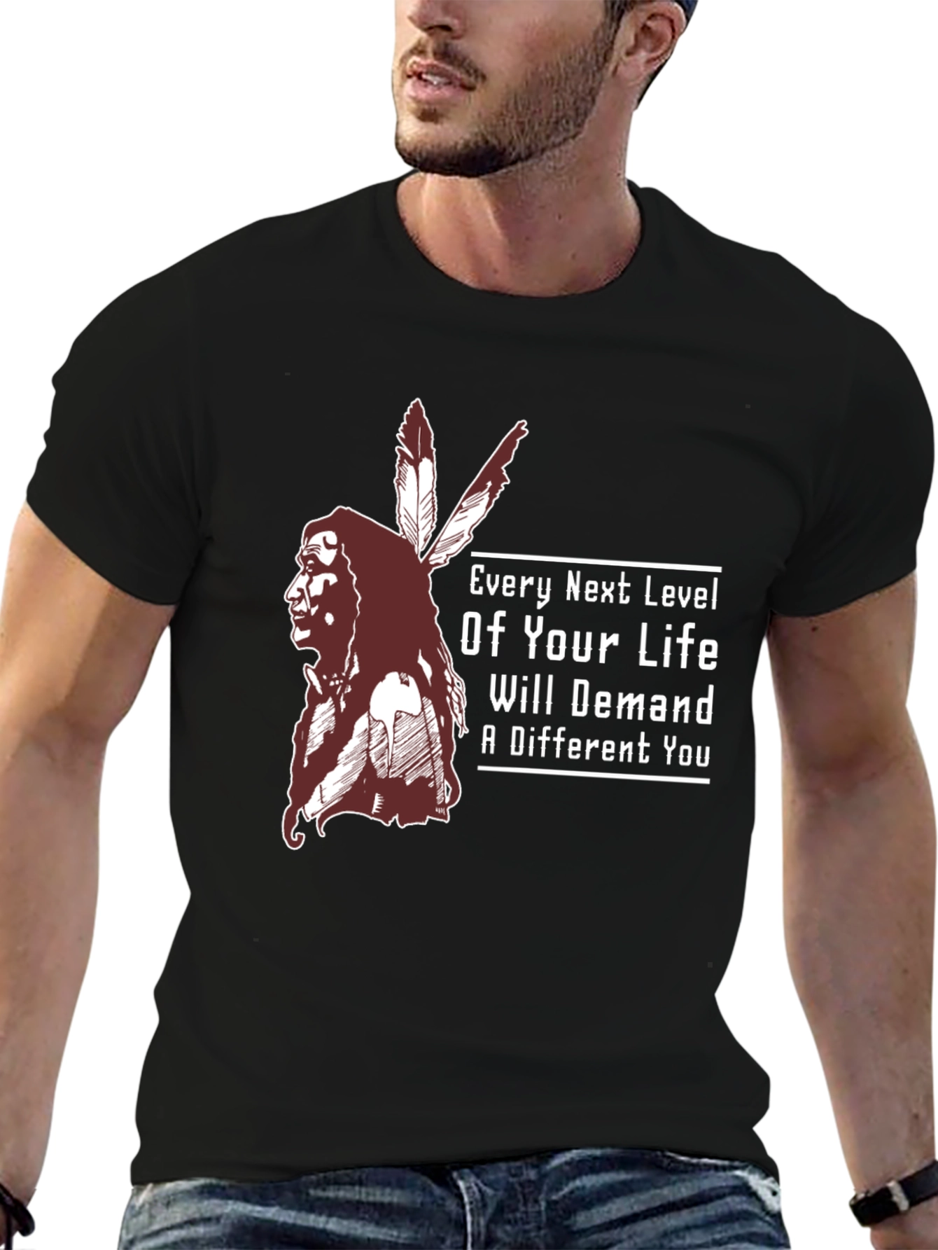 Inspirational T-Shirt: Native American Chief Design