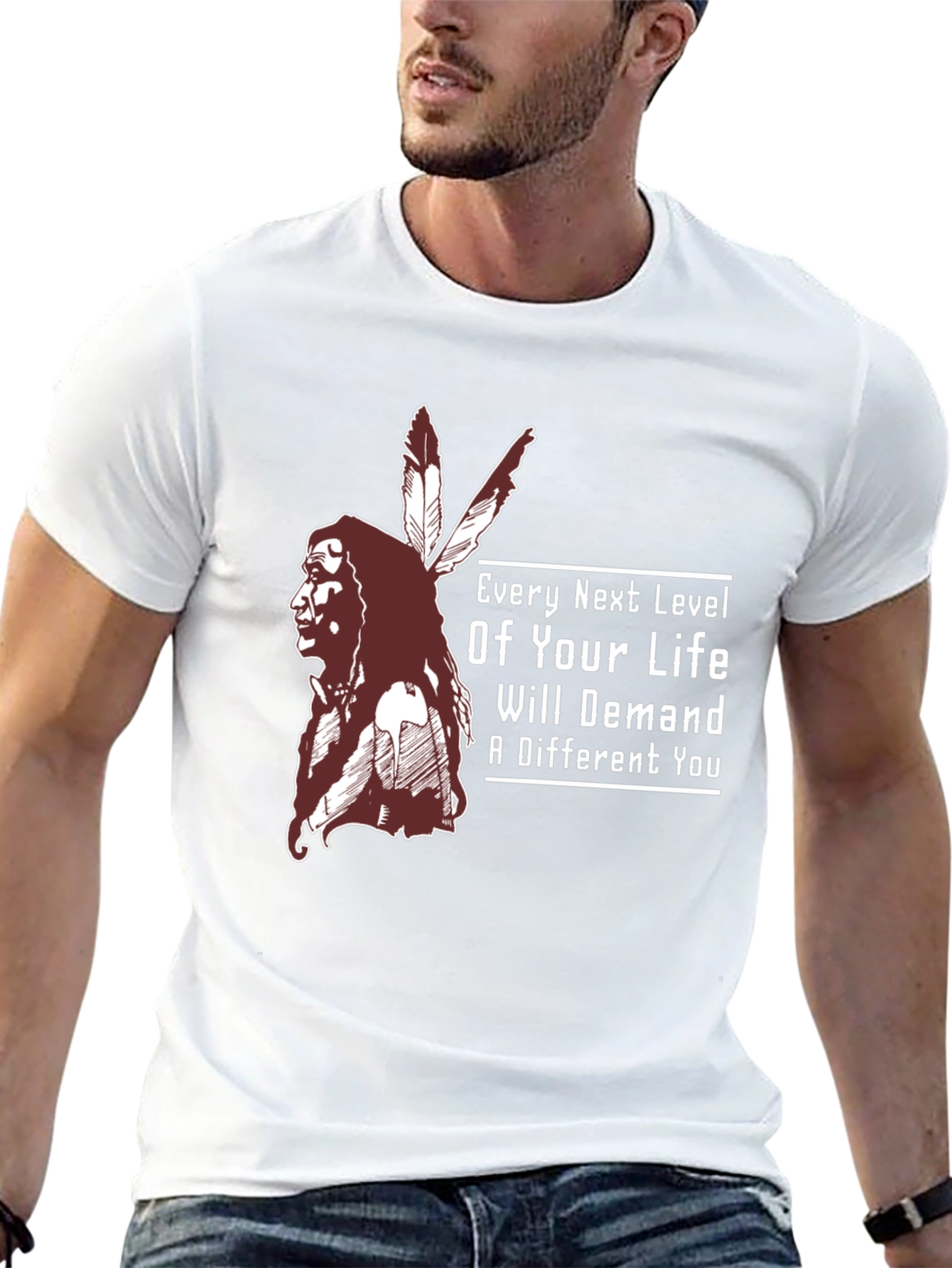 Inspirational T-Shirt: Native American Chief Design