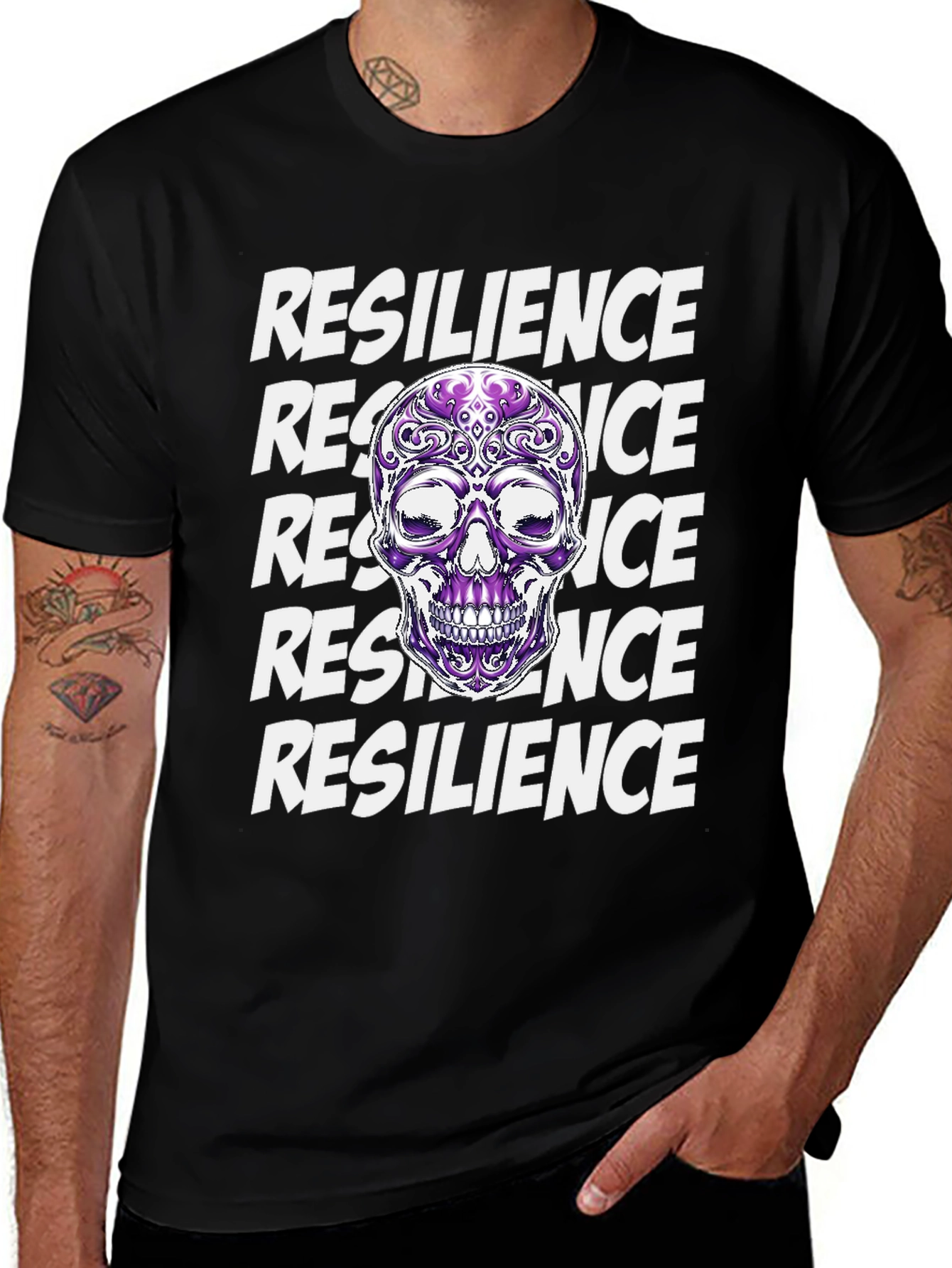 Resilience Skull Graphic T-Shirt - Stylish & Bold