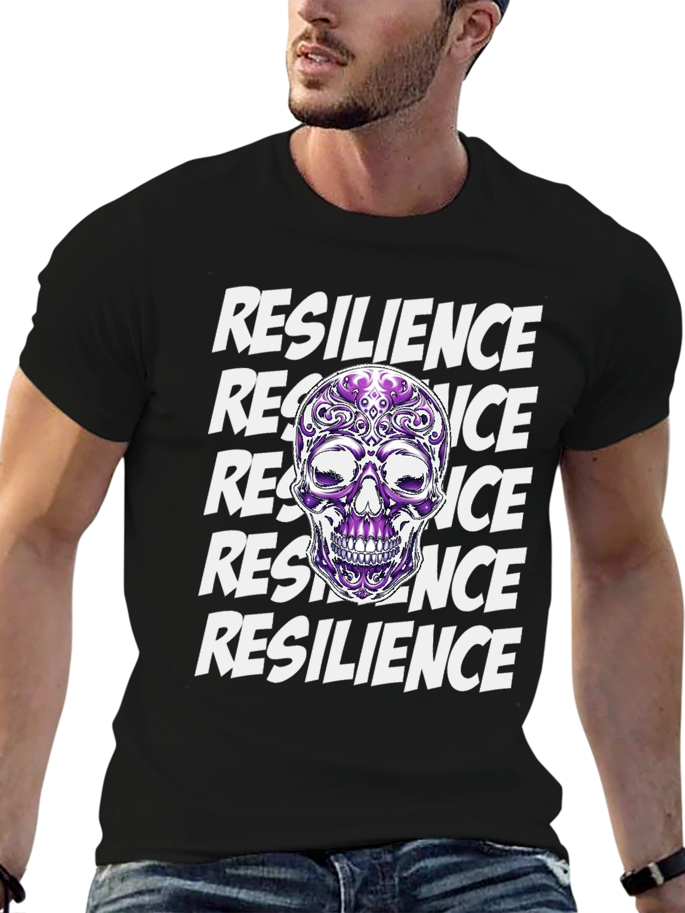 Resilience Skull Graphic T-Shirt - Stylish & Bold