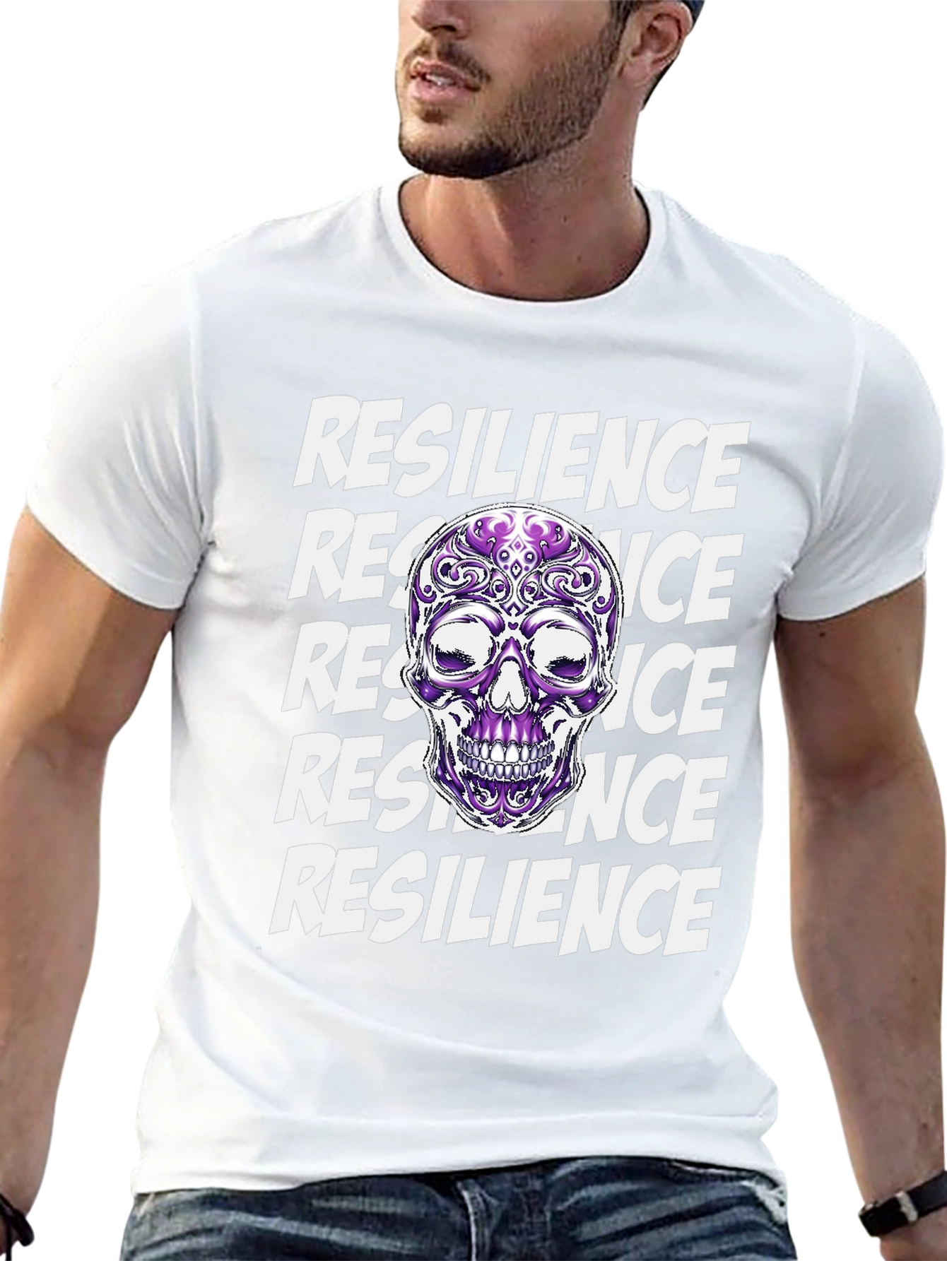 Resilience Skull Graphic T-Shirt - Stylish & Bold
