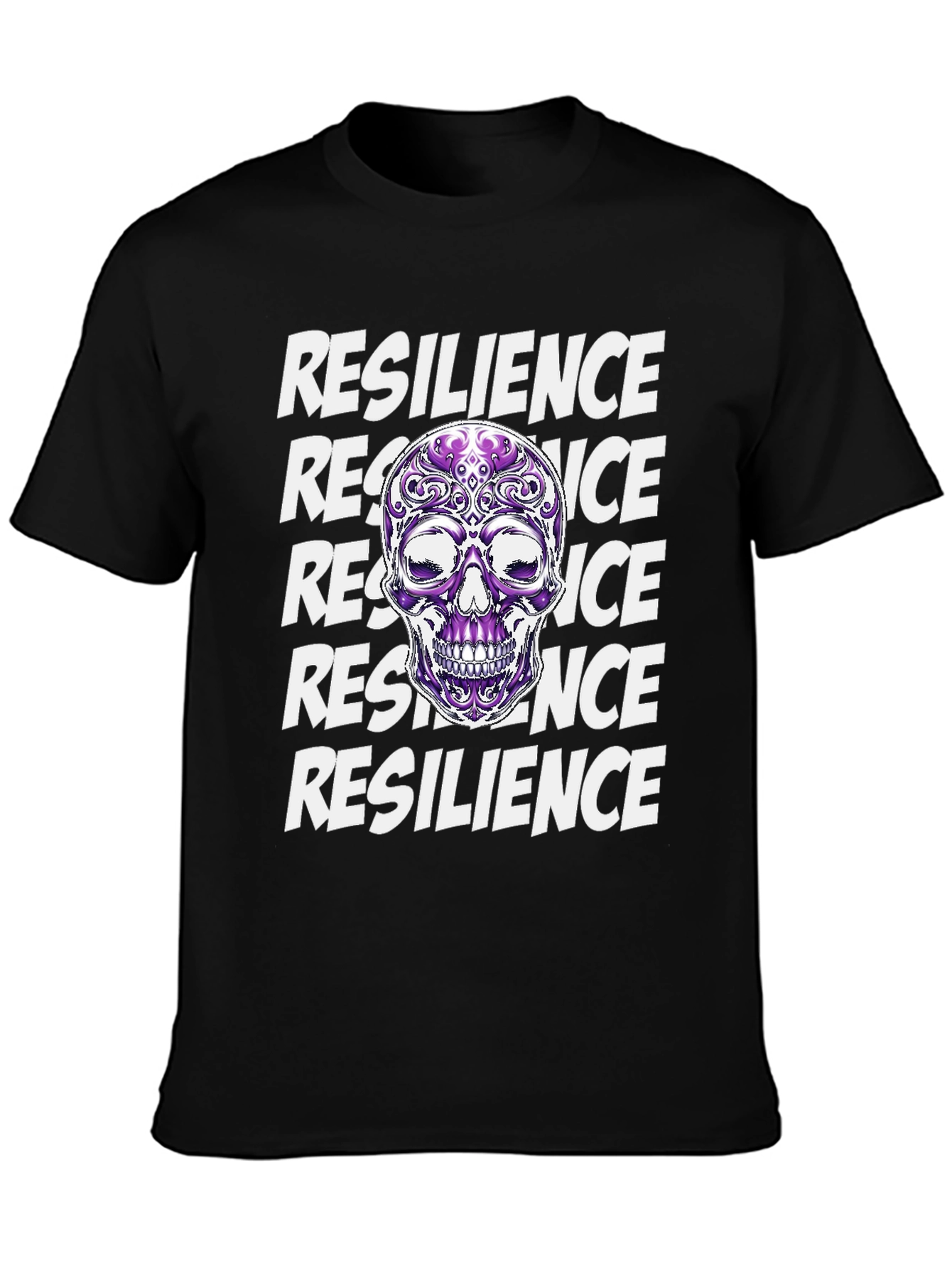 Resilience Skull Graphic T-Shirt - Stylish & Bold