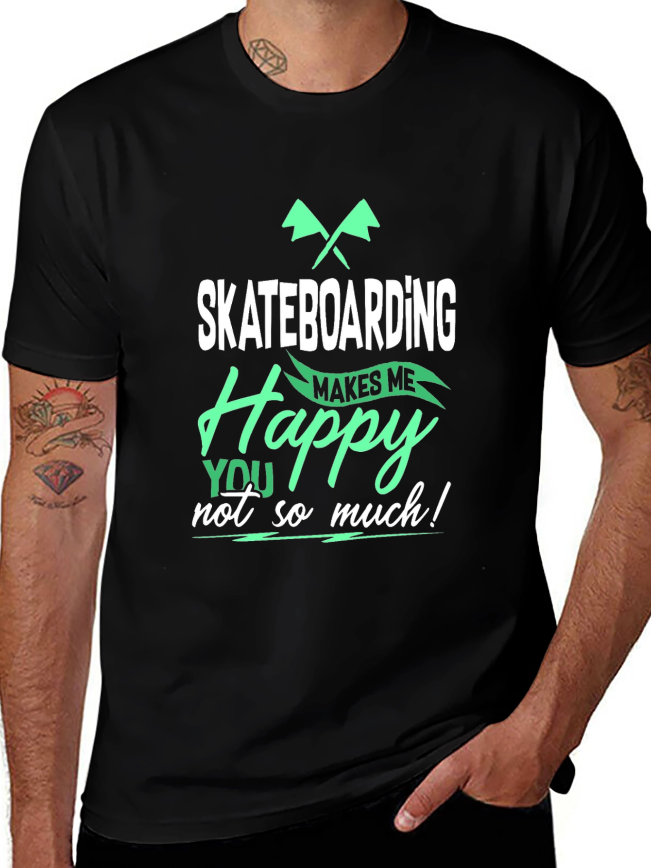 Skateboarding Makes Me Happy T-Shirt