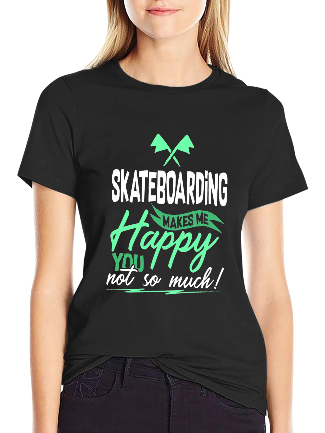 Skateboarding Makes Me Happy T-Shirt