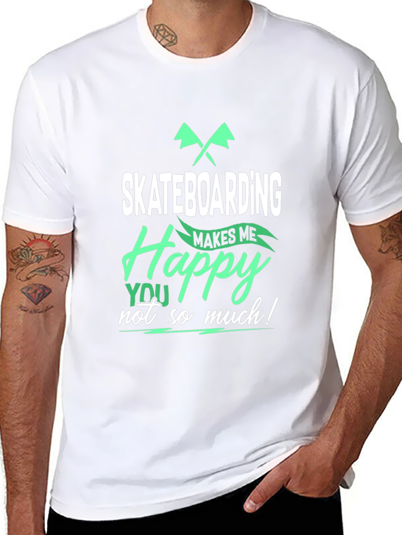 Skateboarding Makes Me Happy T-Shirt