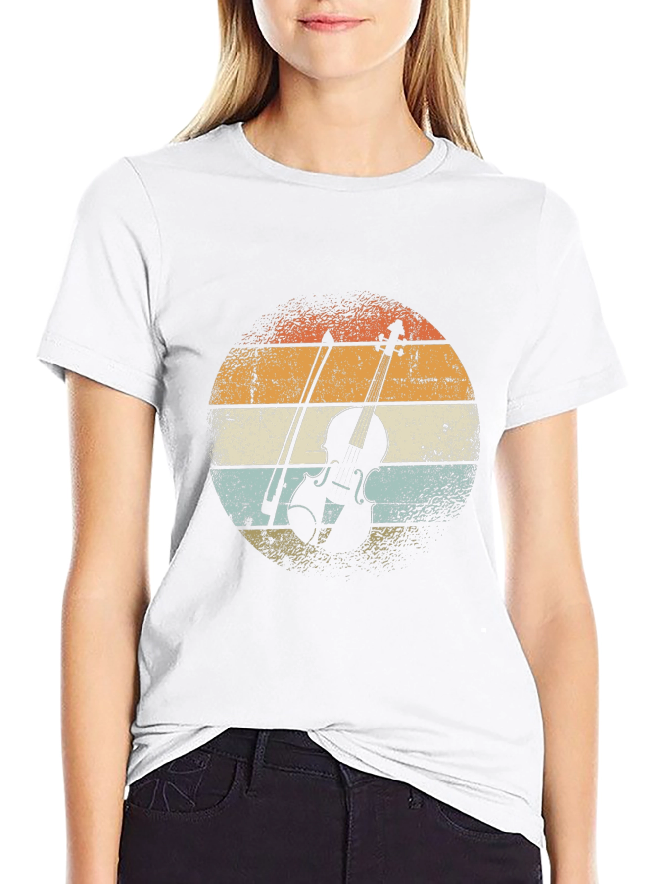 Retro Violin T-Shirt - Musician Apparel