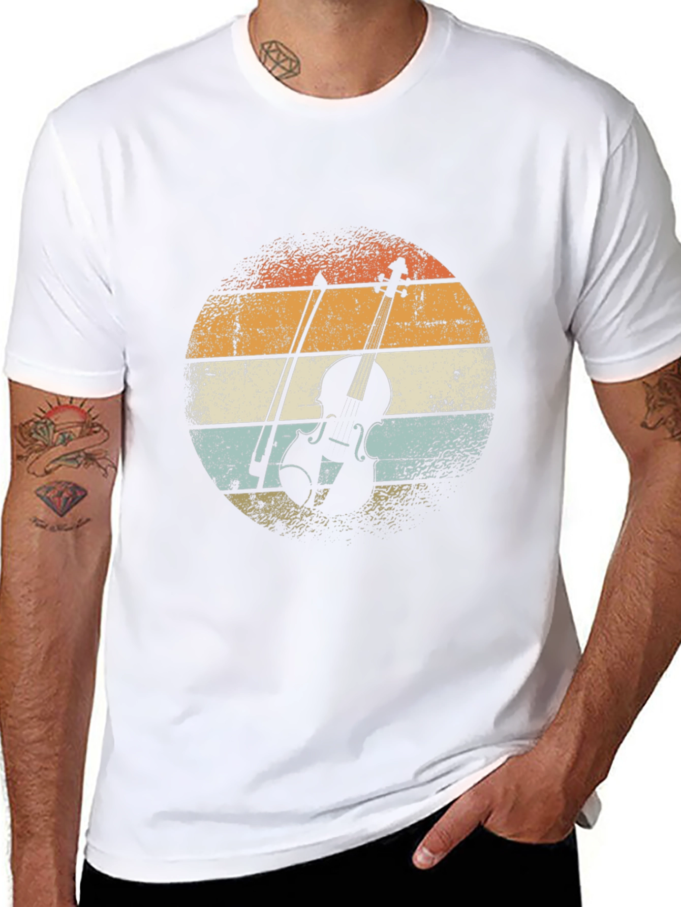 Retro Violin T-Shirt - Musician Apparel