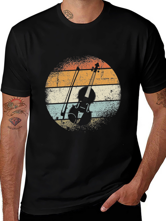 Retro Violin T-Shirt - Musician Apparel