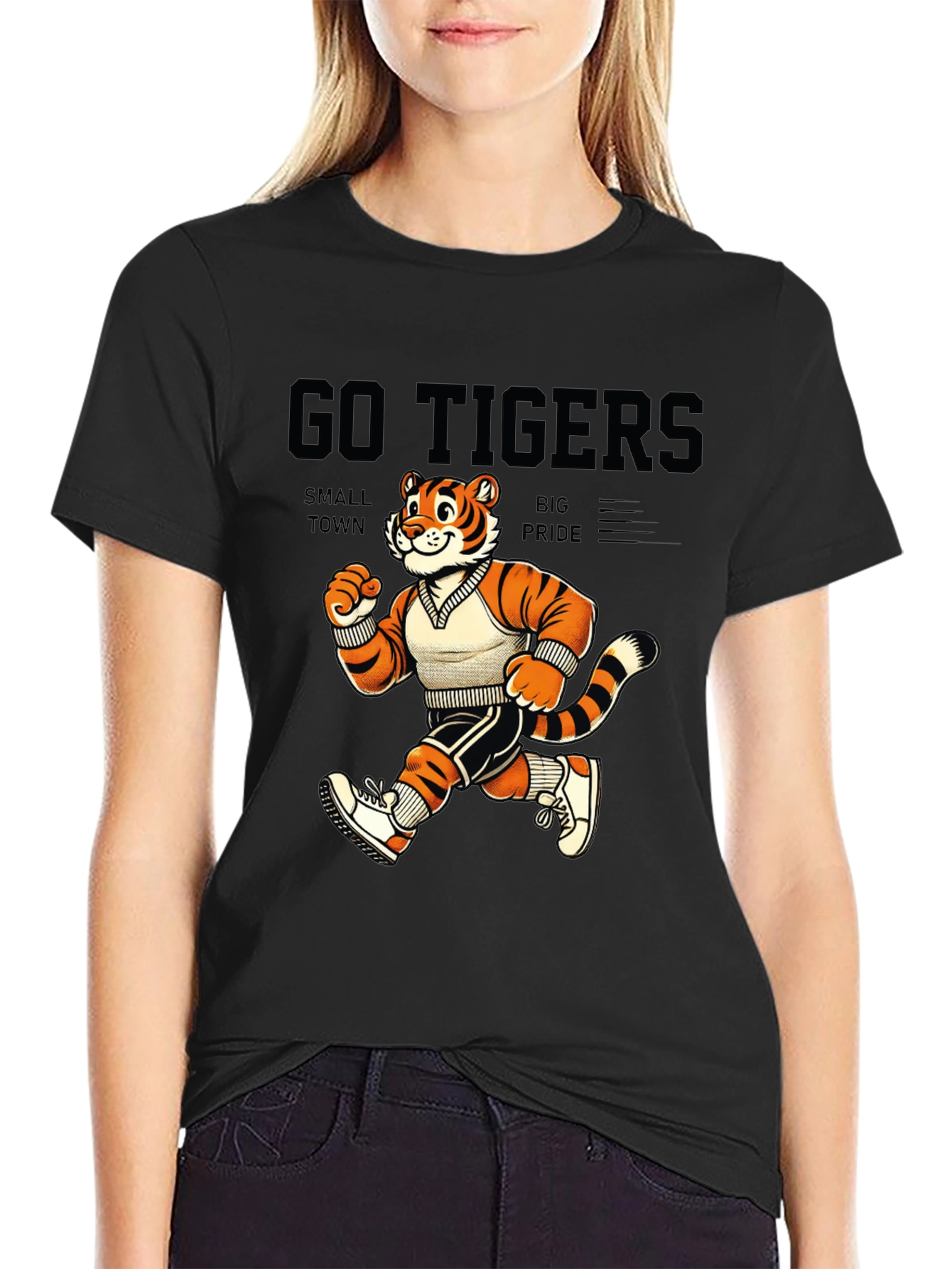 Go Tigers Small Town Big Pride Graphic T-Shirt