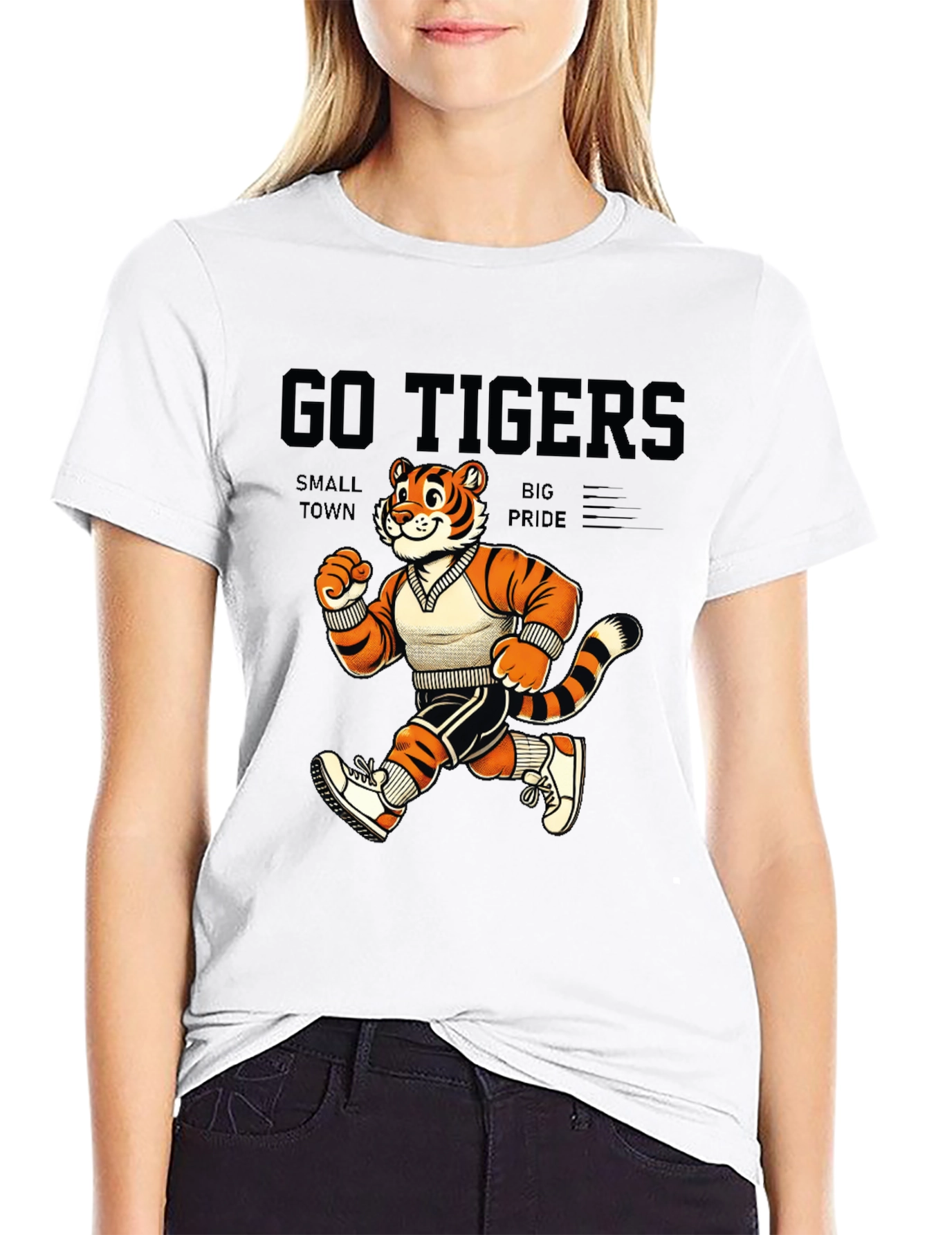 Go Tigers Small Town Big Pride Graphic T-Shirt