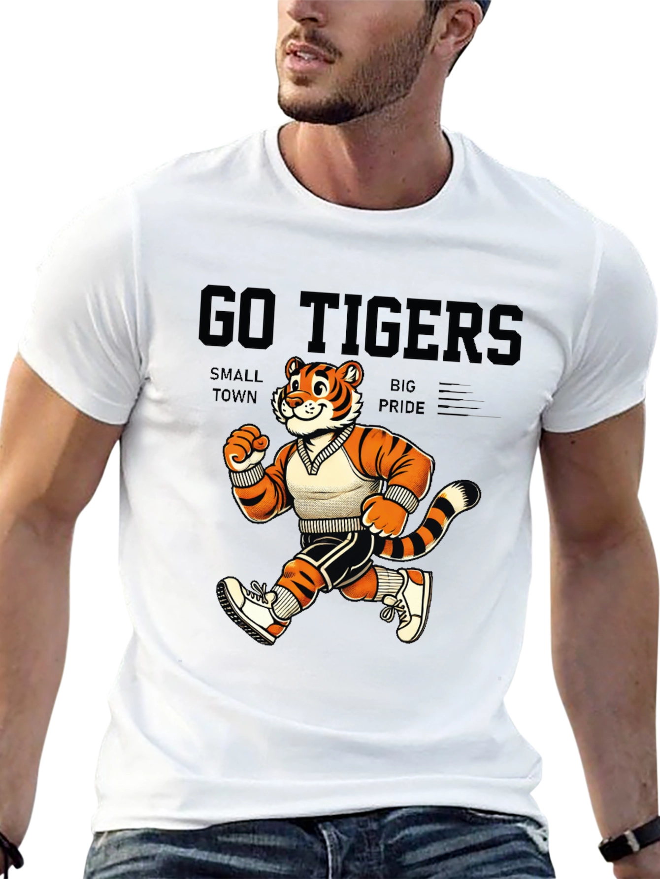 Go Tigers Small Town Big Pride Graphic T-Shirt