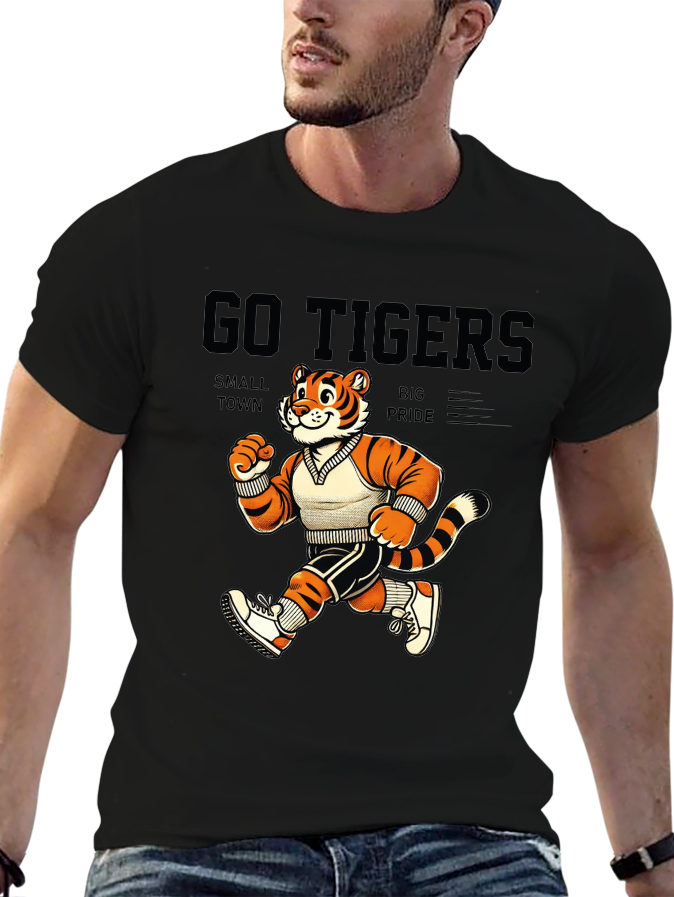 Go Tigers Small Town Big Pride Graphic T-Shirt