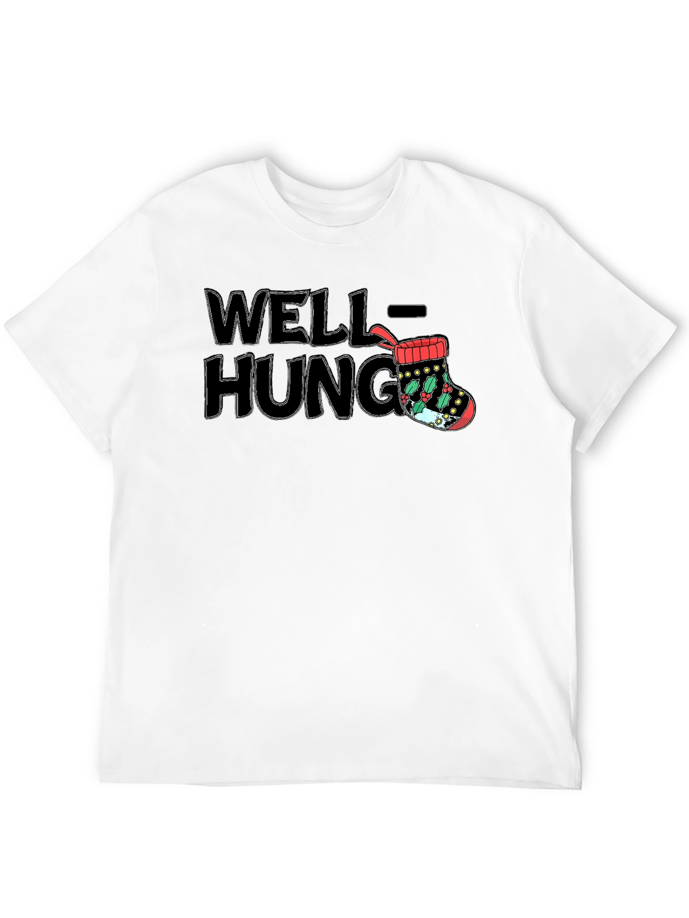 Well-Hung Christmas Stocking T-Shirt