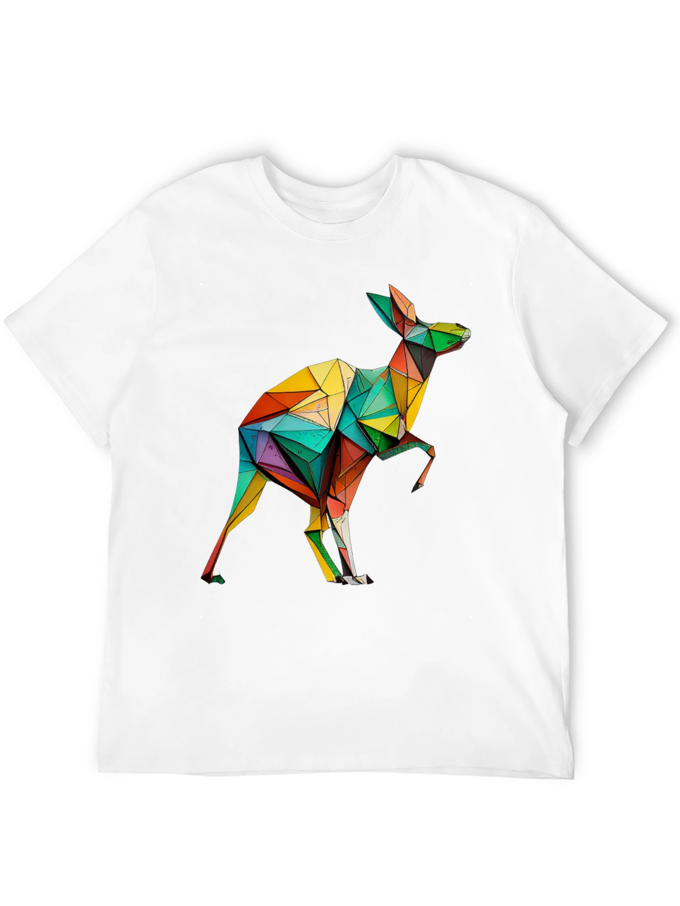 Geometric Kangaroo T-Shirt - Modern Art Tee