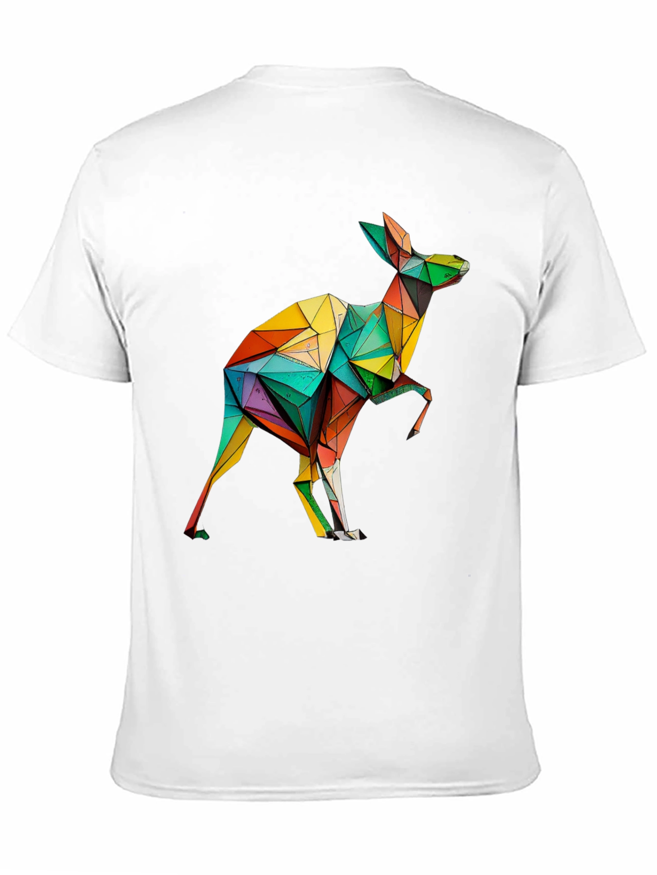 Geometric Kangaroo T-Shirt - Modern Art Tee