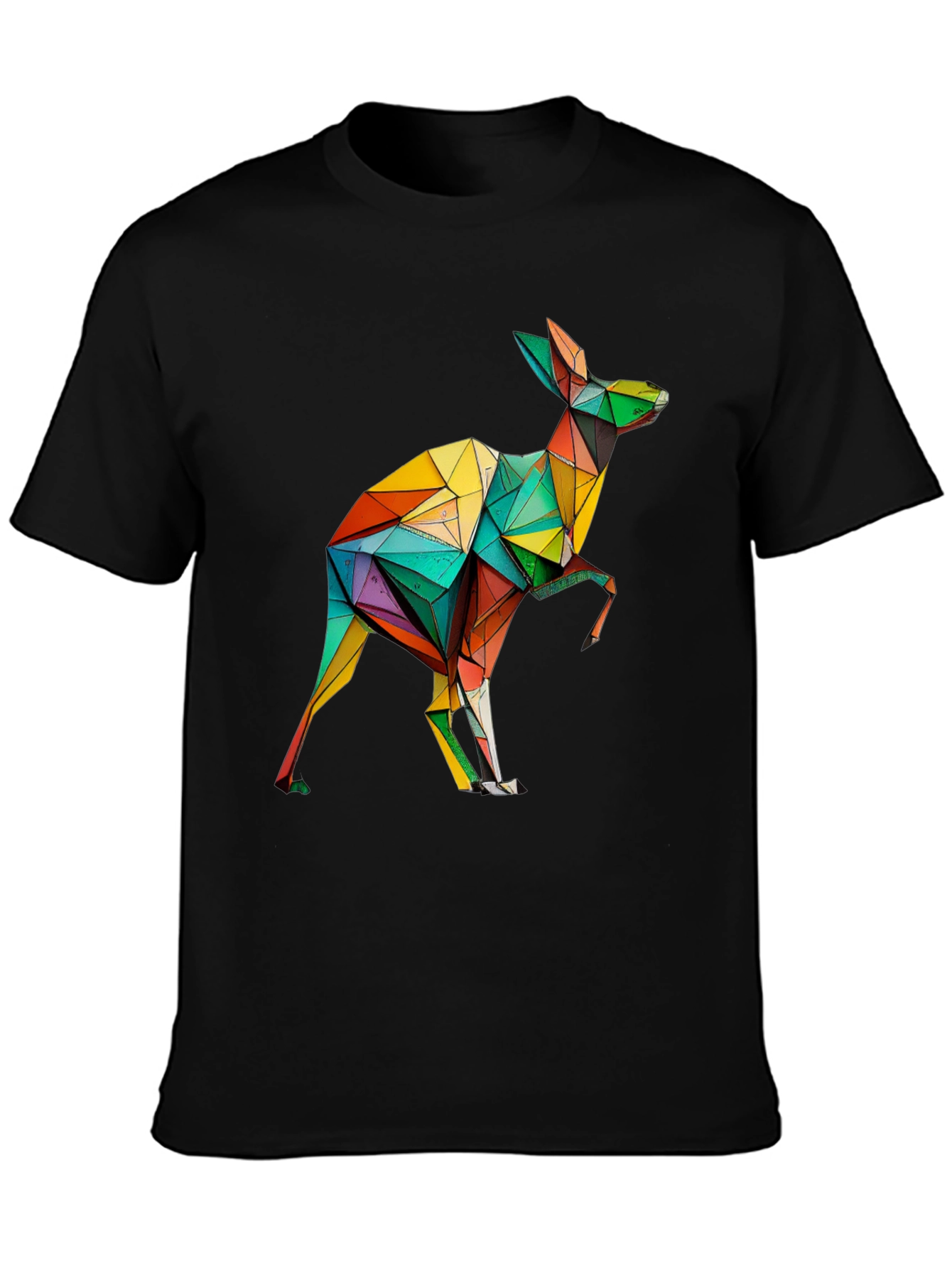 Geometric Kangaroo T-Shirt - Modern Art Tee