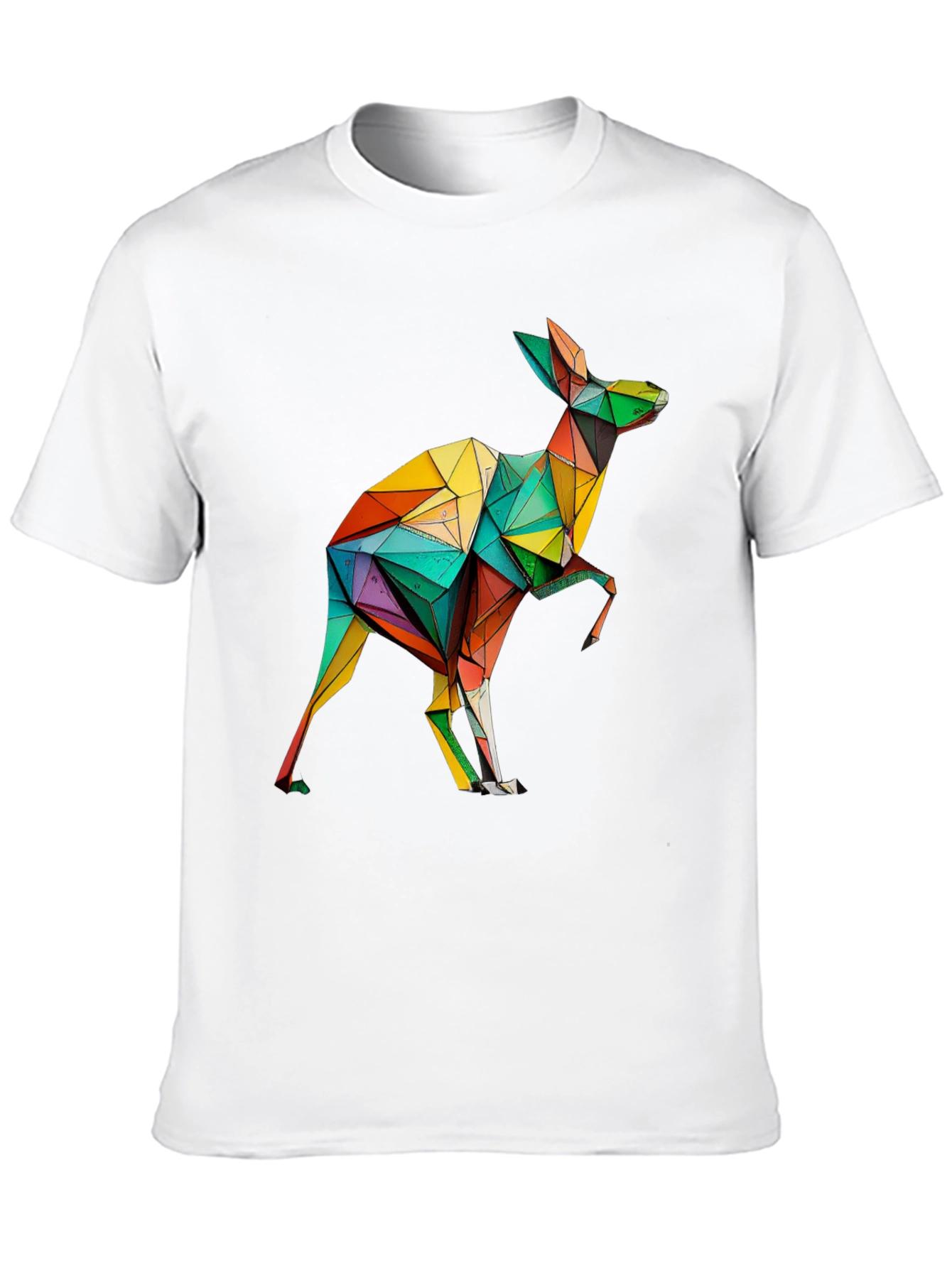 Geometric Kangaroo T-Shirt - Modern Art Tee
