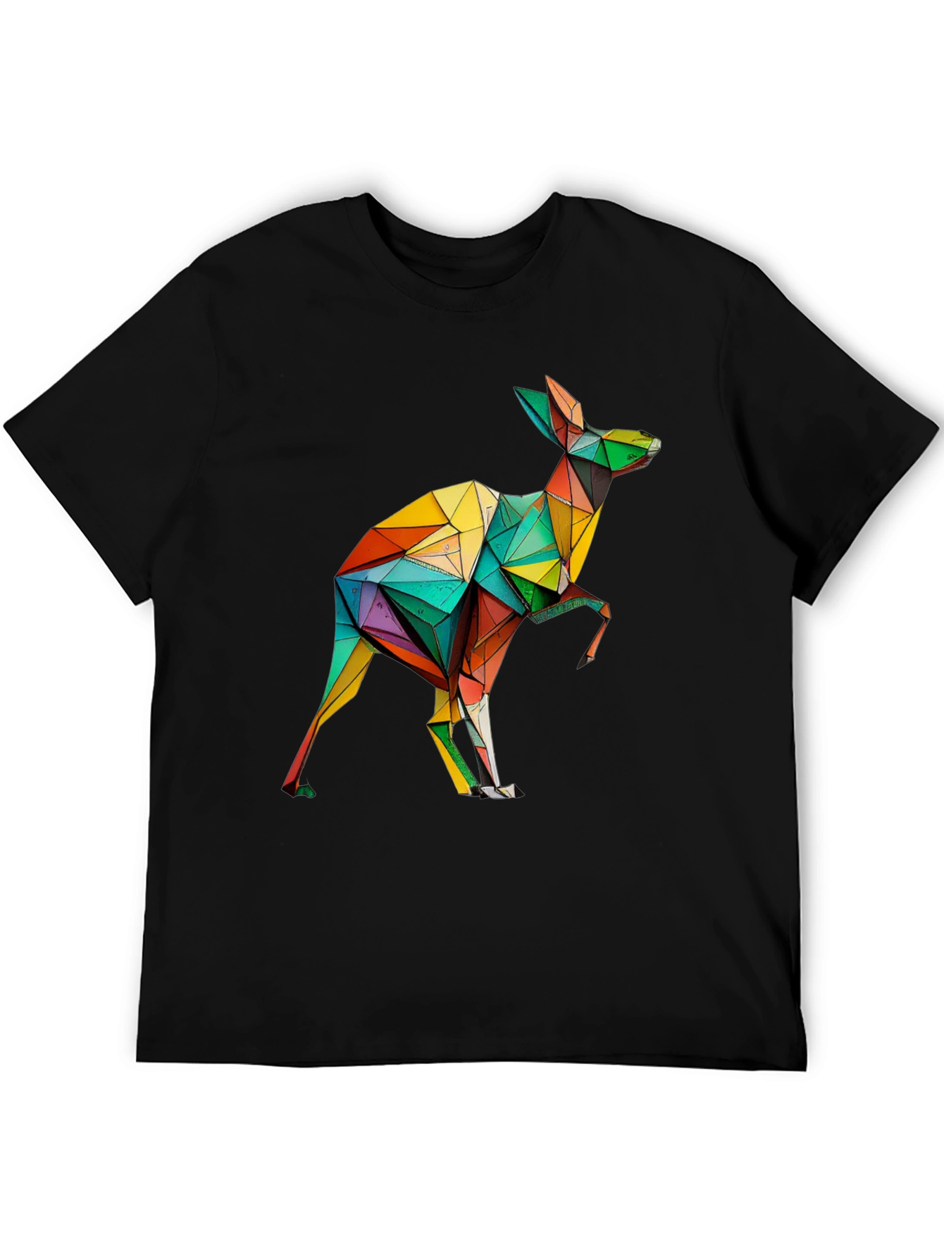 Geometric Kangaroo T-Shirt - Modern Art Tee