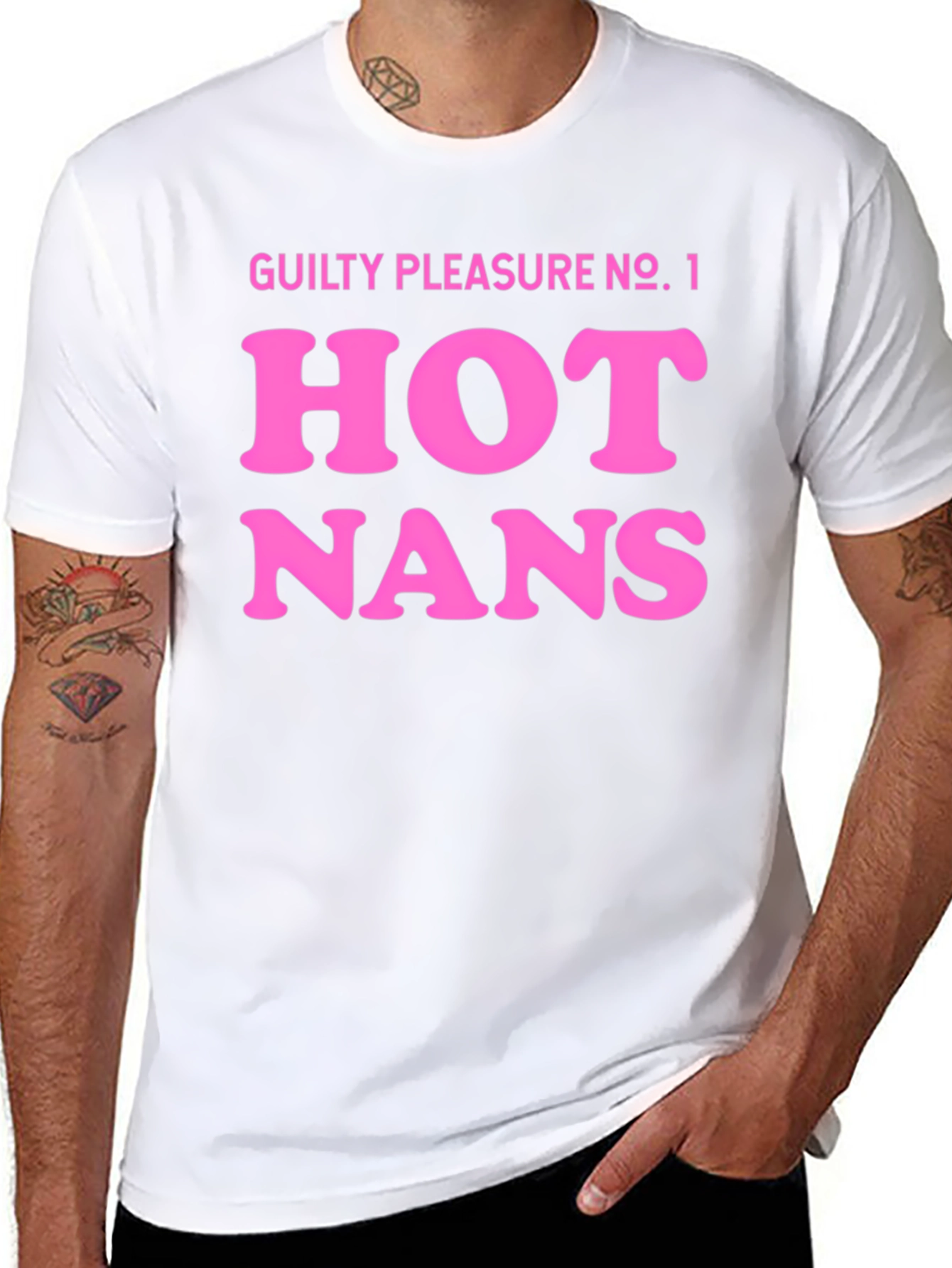 Guilty Pleasure Hot Nans T-Shirt - Black