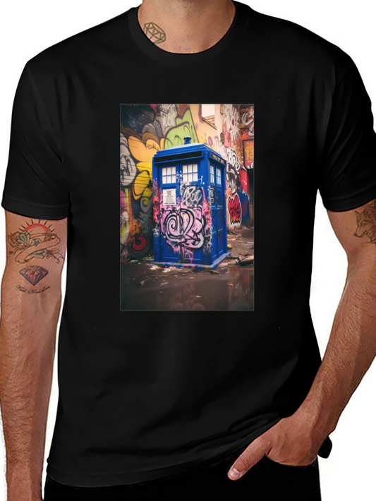 Dr. Who Graffiti T-Shirt - Black