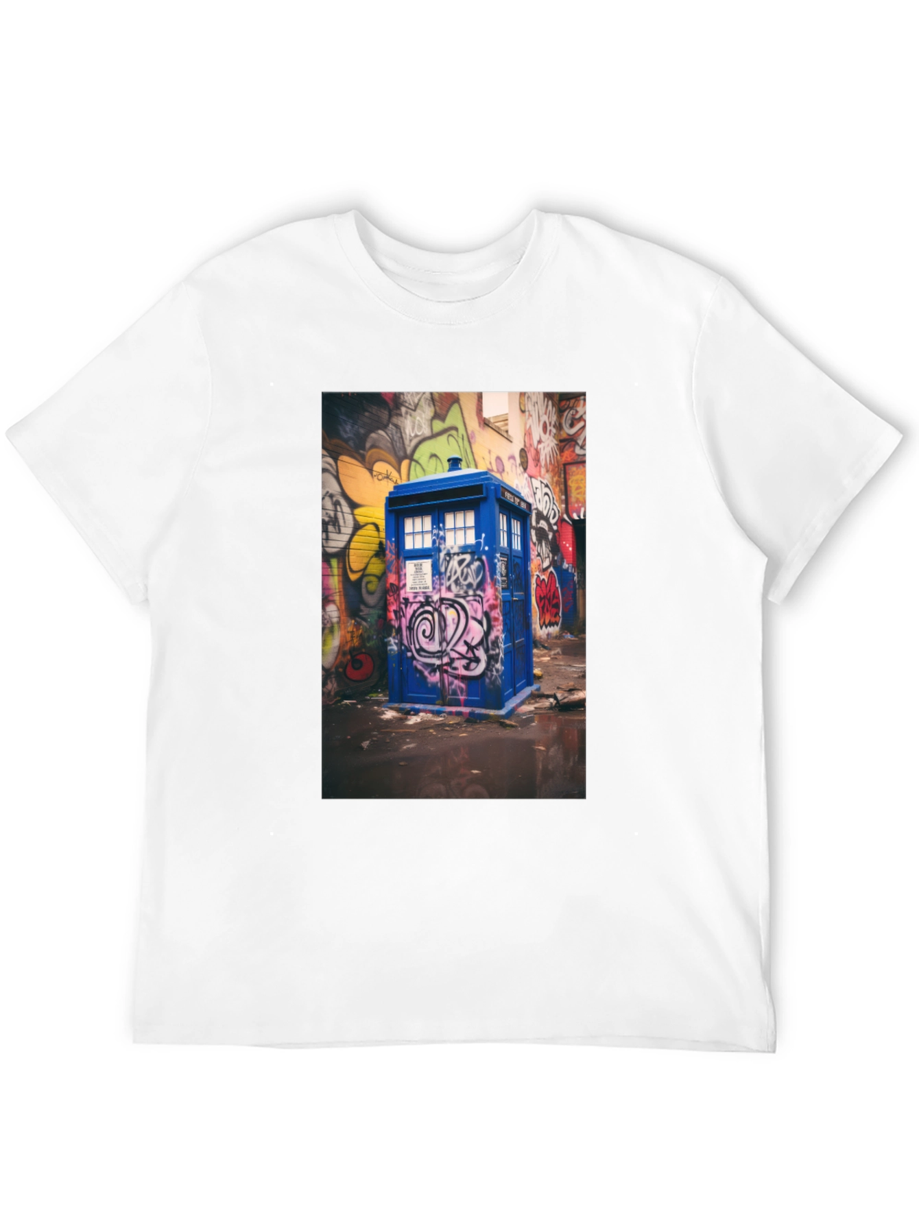 Dr. Who Graffiti T-Shirt - Black