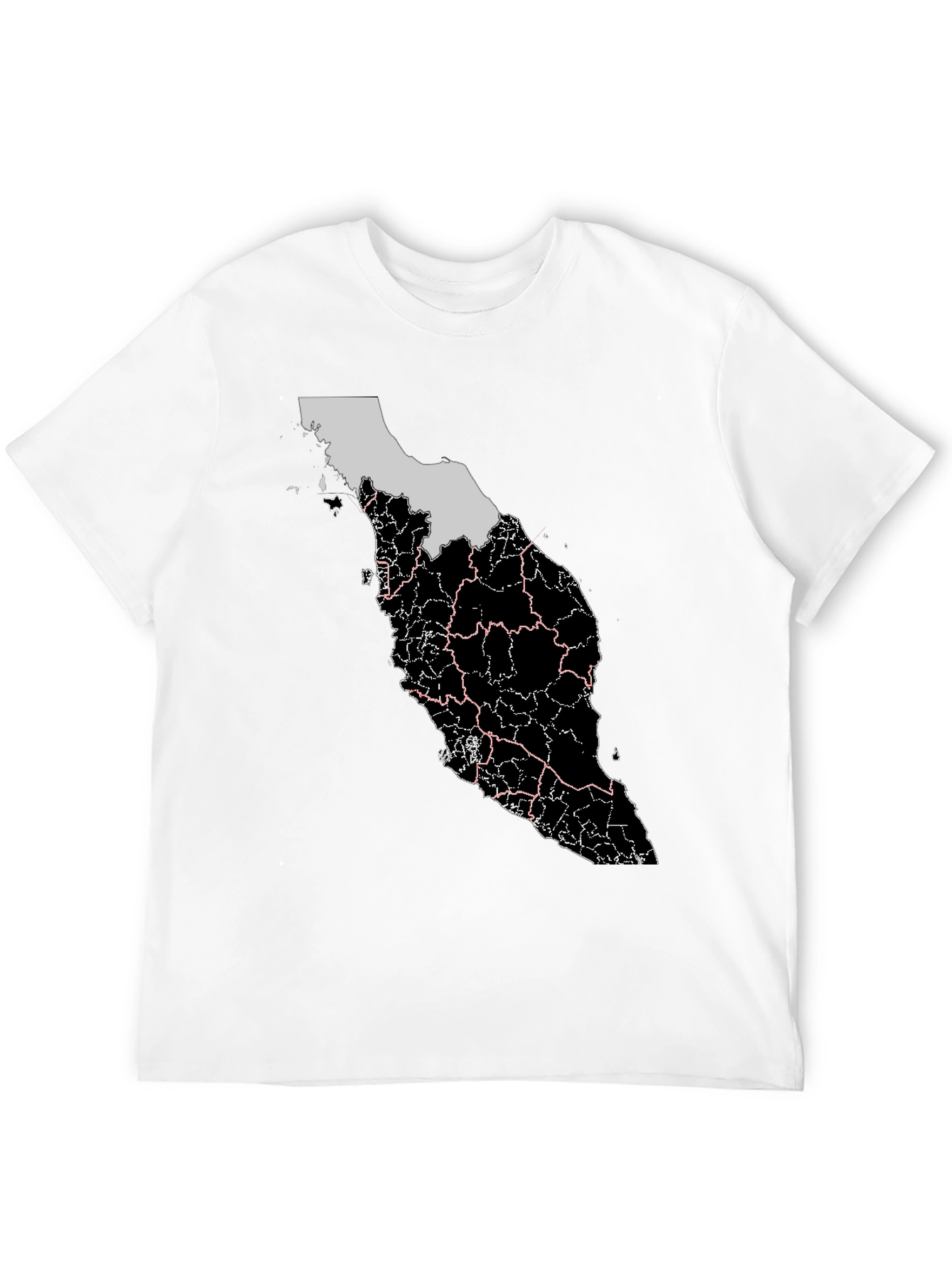 Malaysia Map T-Shirt - Black Graphic Tee