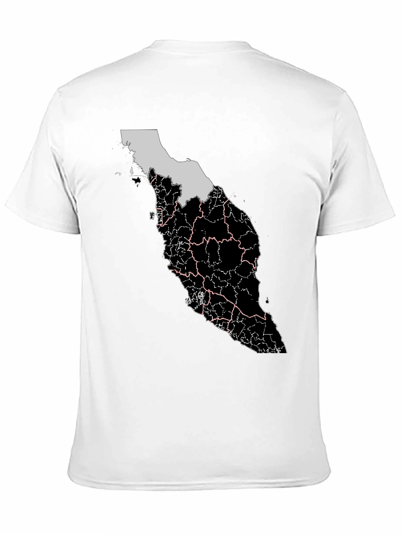 Malaysia Map T-Shirt - Black Graphic Tee