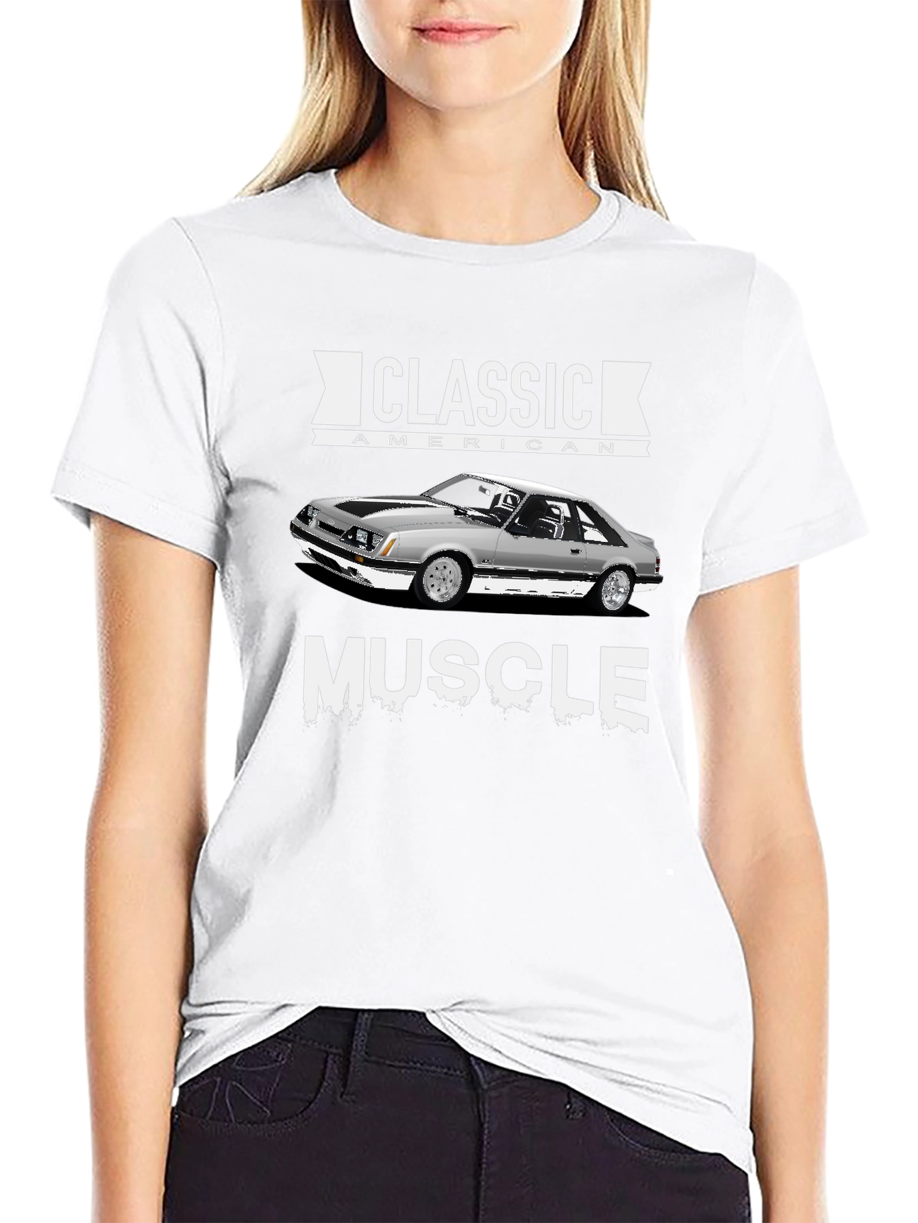 Classic American Muscle Car Graphic T-Shirt