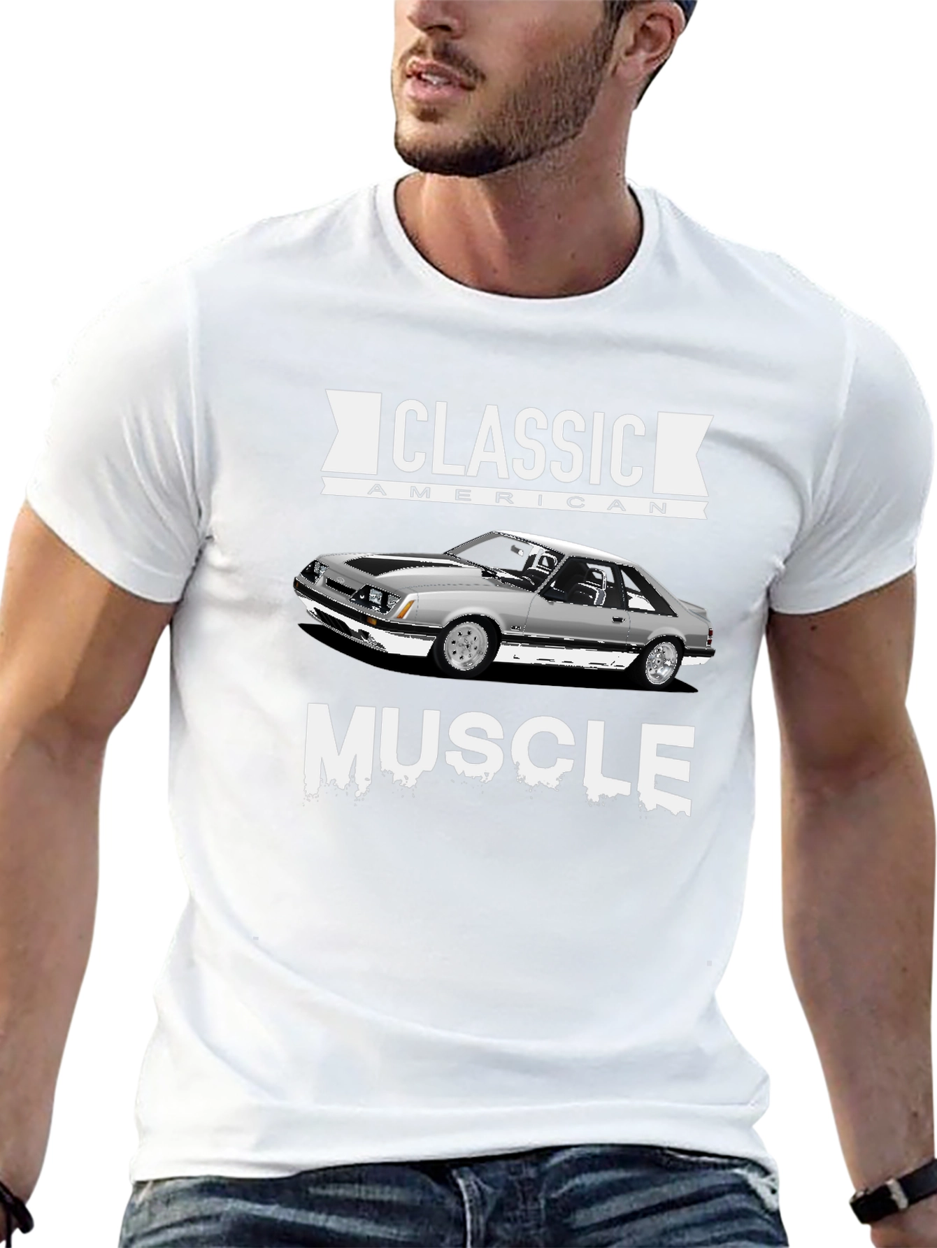 Classic American Muscle Car Graphic T-Shirt