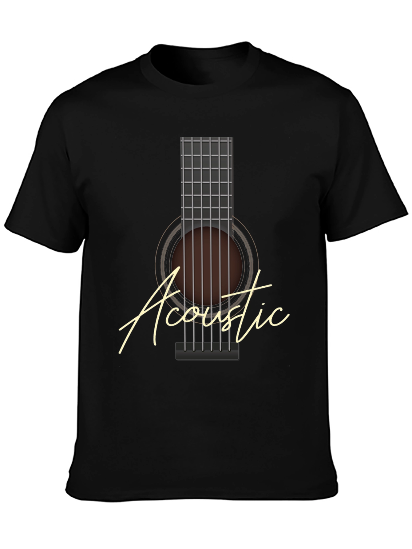 Acoustic Guitar Graphic Tee - Musician T-Shirt