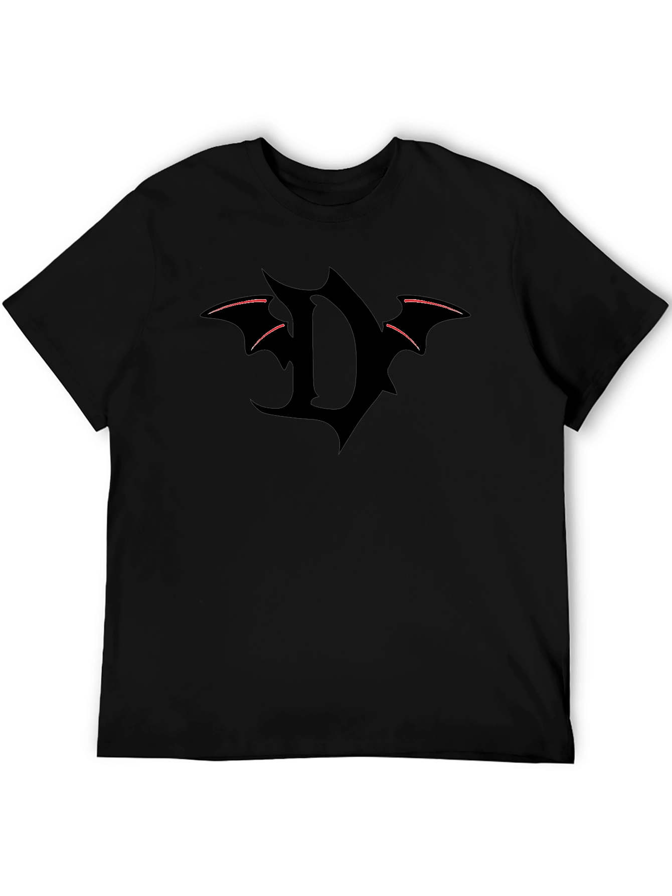 Edgy D Batwing Graphic Tee - Black