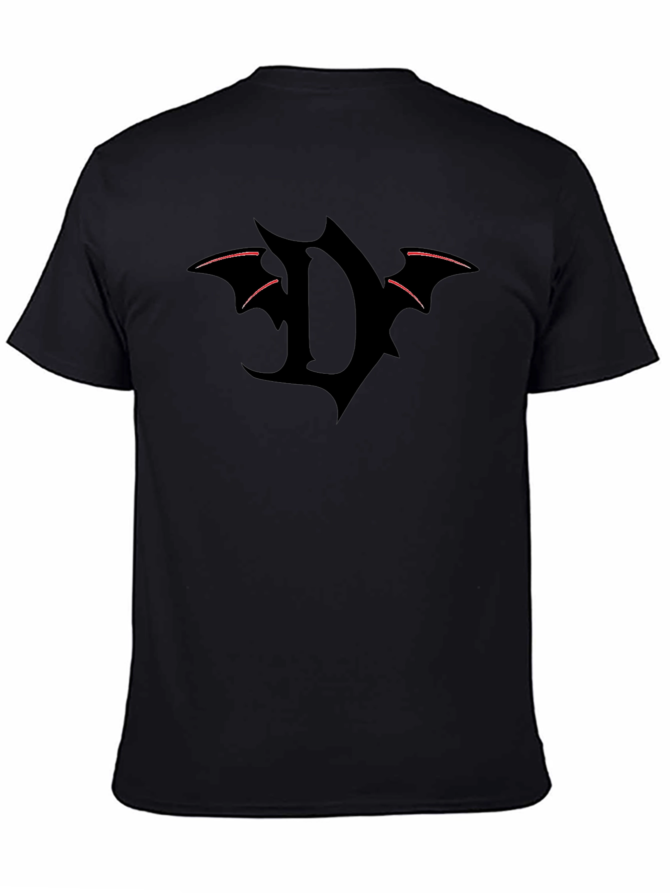 Edgy D Batwing Graphic Tee - Black