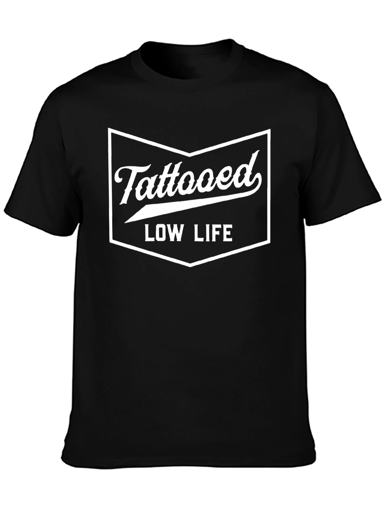 Tattooed Low Life Graphic T-Shirt - Black Cotton Tee