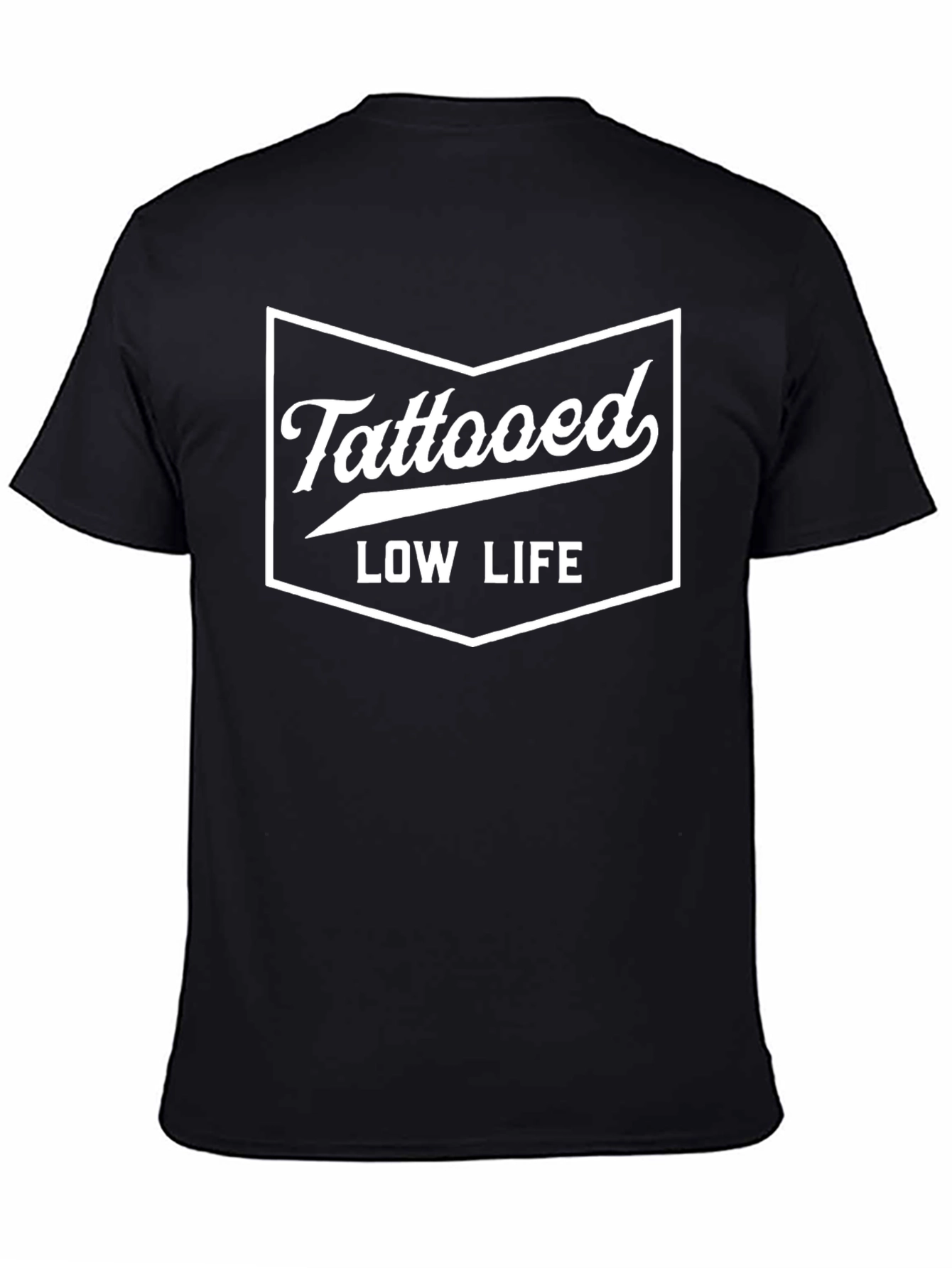 Tattooed Low Life Graphic T-Shirt - Black Cotton Tee