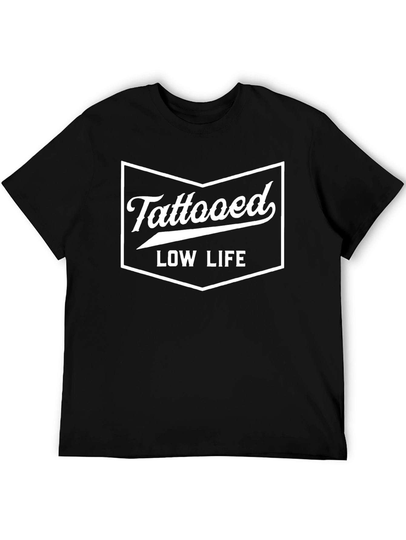 Tattooed Low Life Graphic T-Shirt - Black Cotton Tee